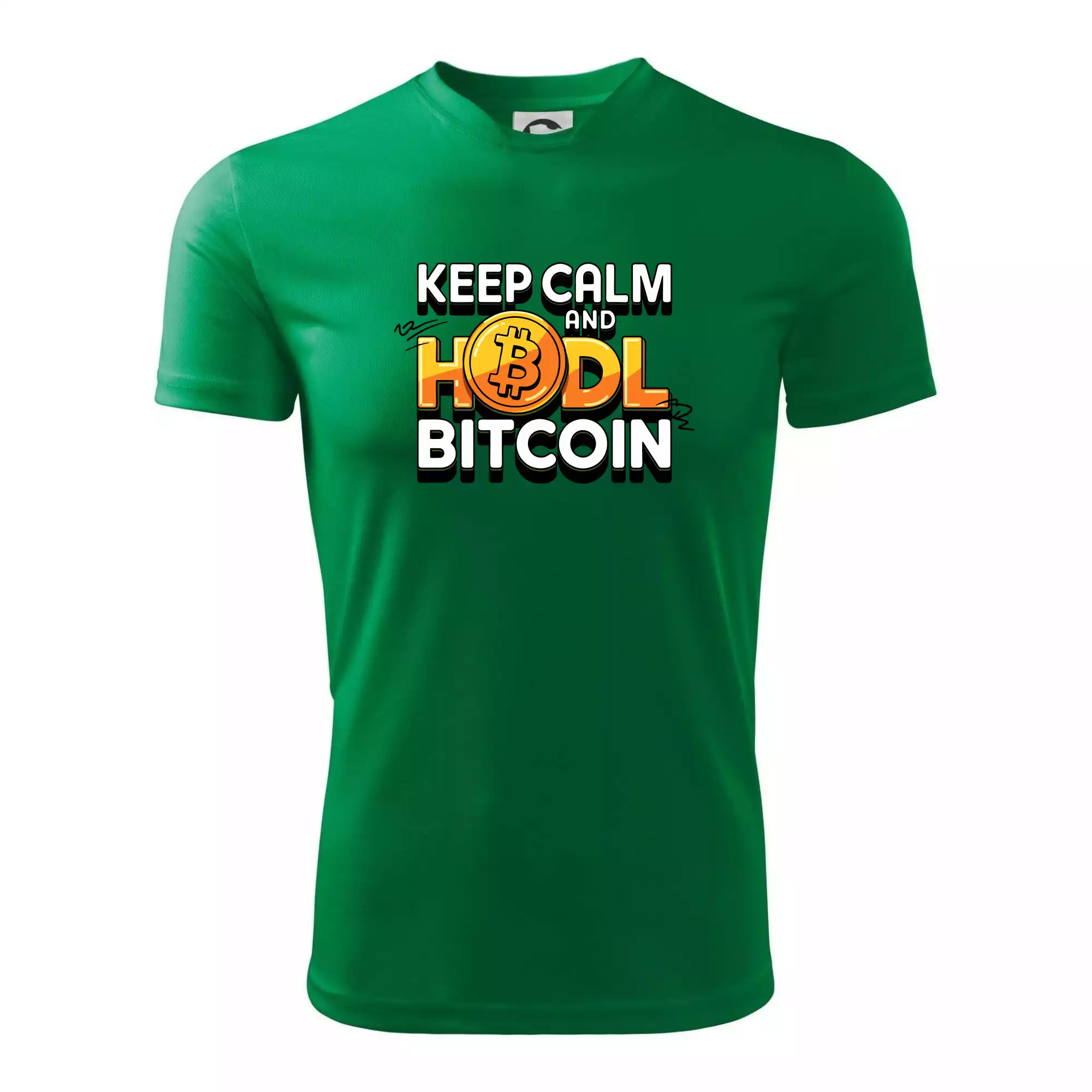3D nápis Keep Calm and HODL Bitcoin