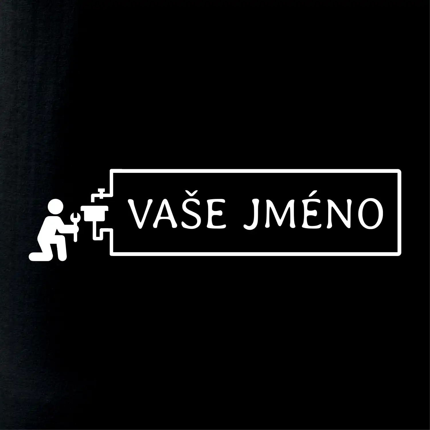 Instalatér - jméno v rámečku