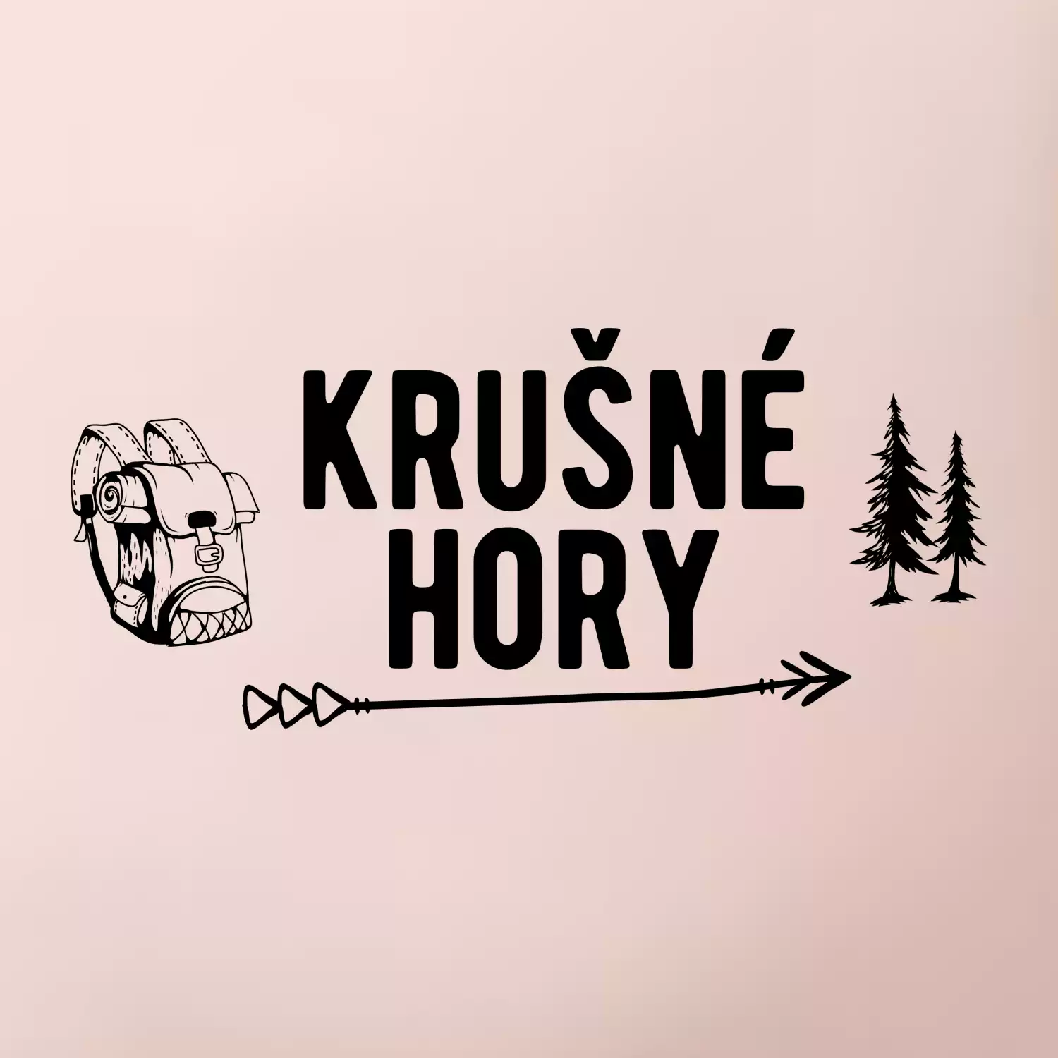 Krušné hory nápis