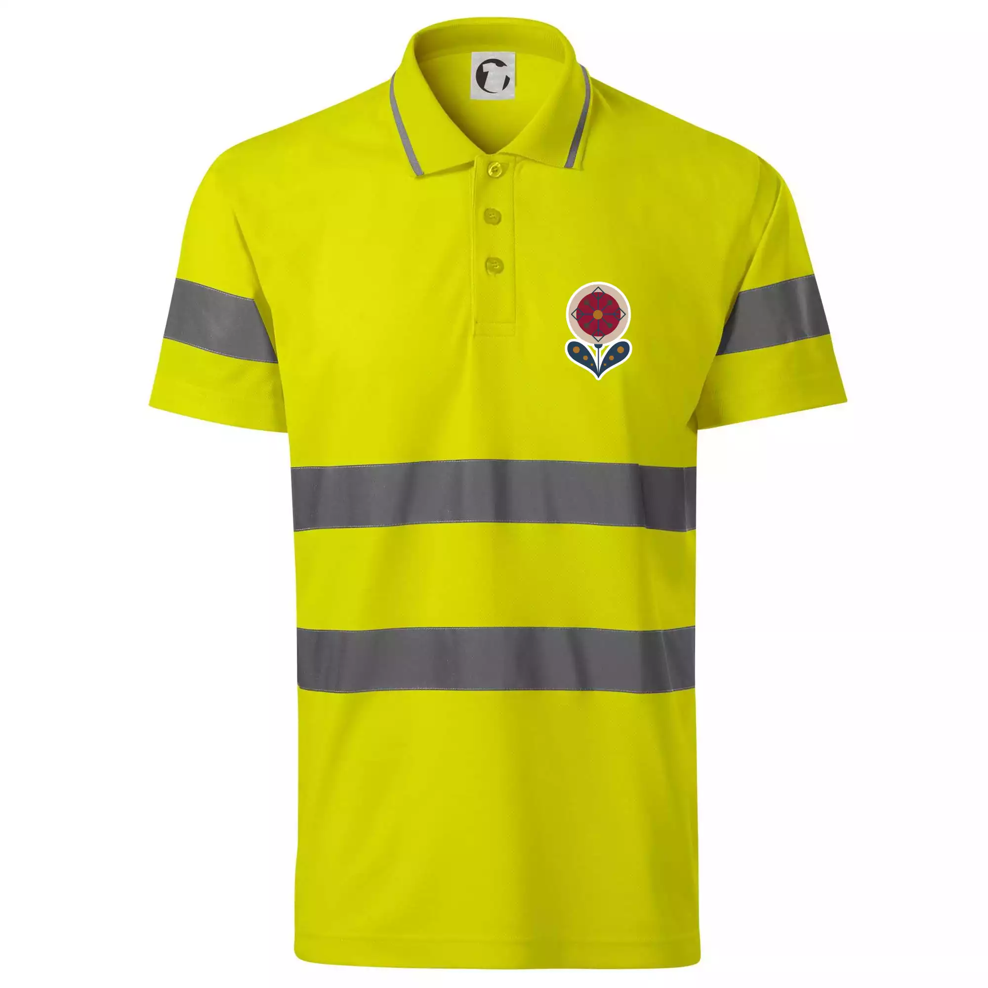 Folklor na prsu květina kulatá