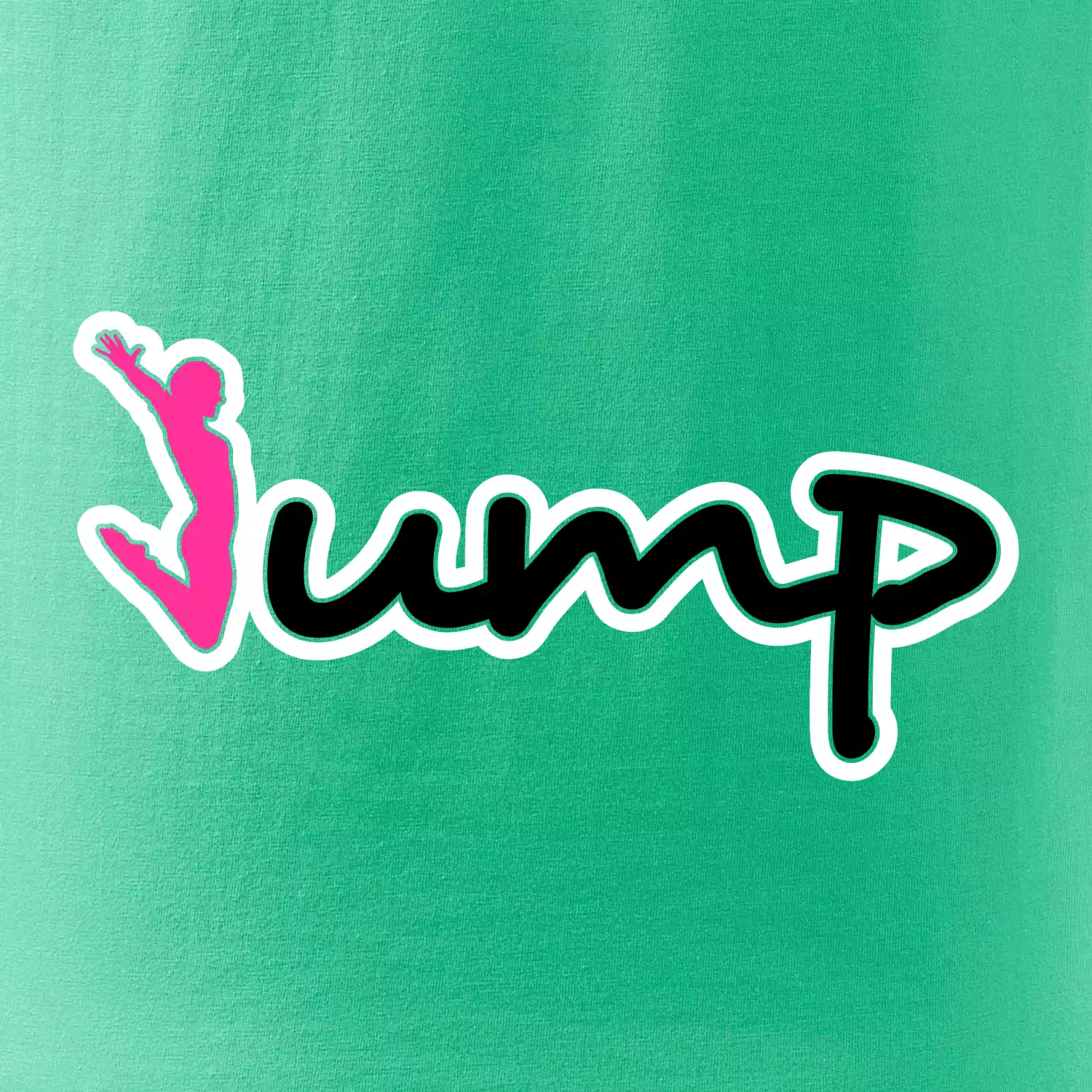 Jump - nápis a panáček
