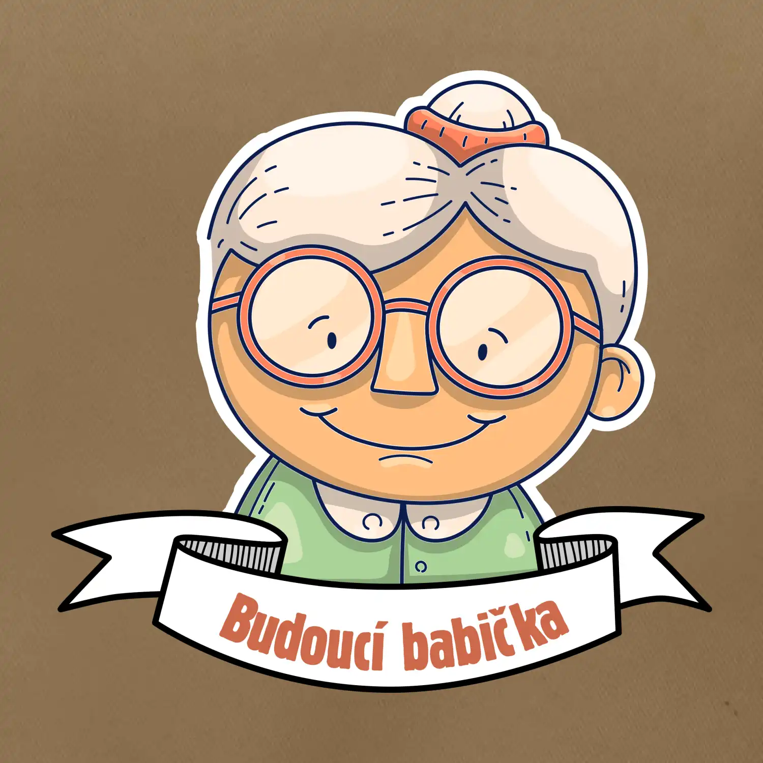 Budoucí babička kreslená