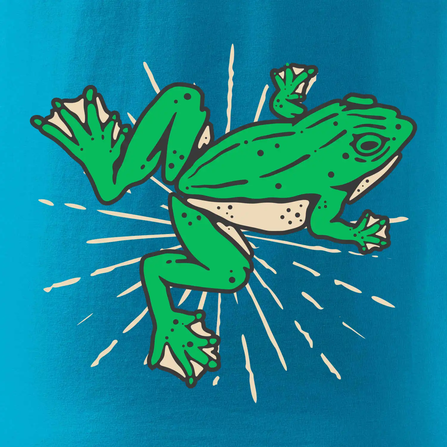 Žába zelená kreslená