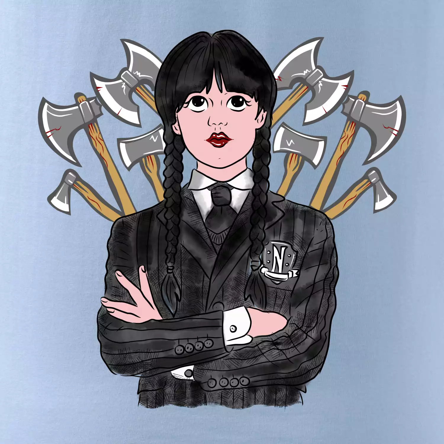 Sekery - holka v černém (Pecka design)