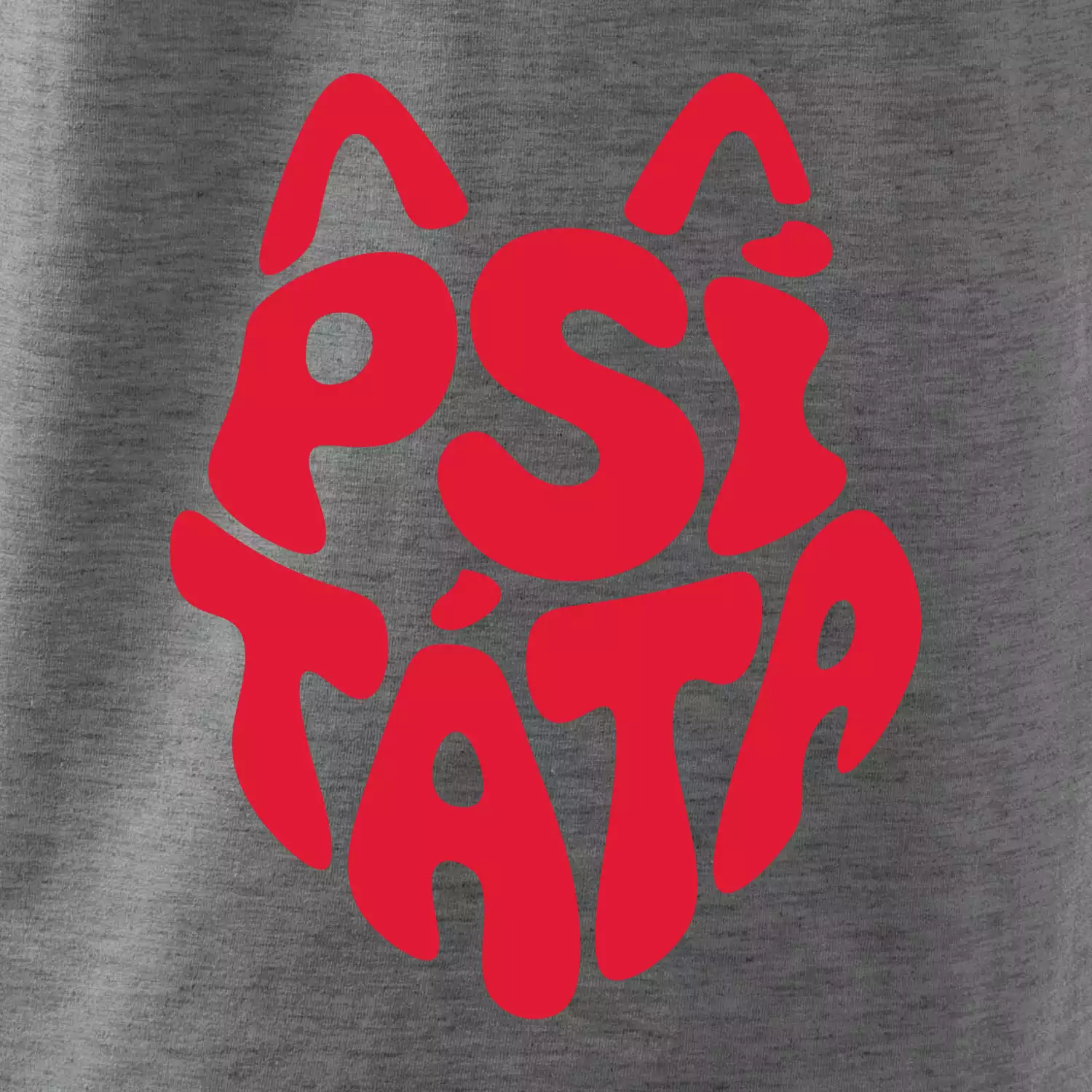 Psí táta nápis v hlavě