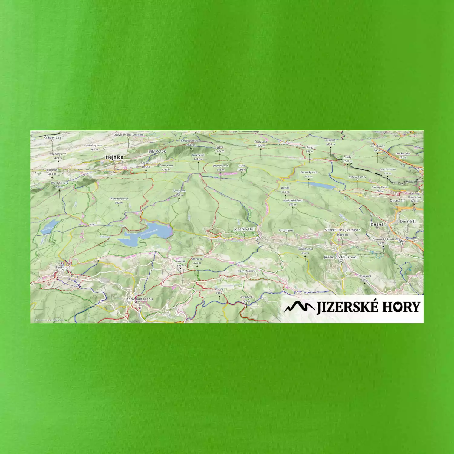 Jizerské hory mapa