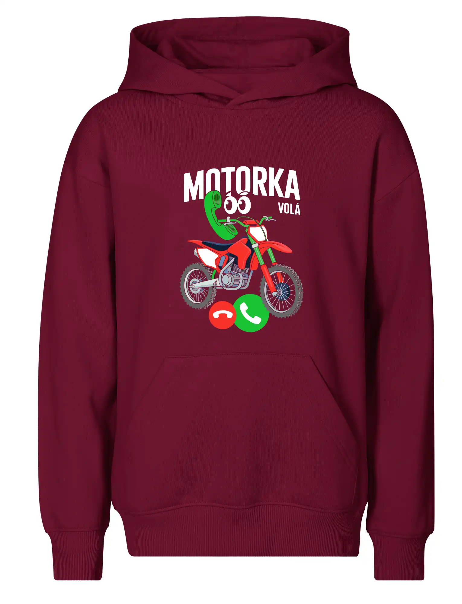 Karikatura motorka cross volá