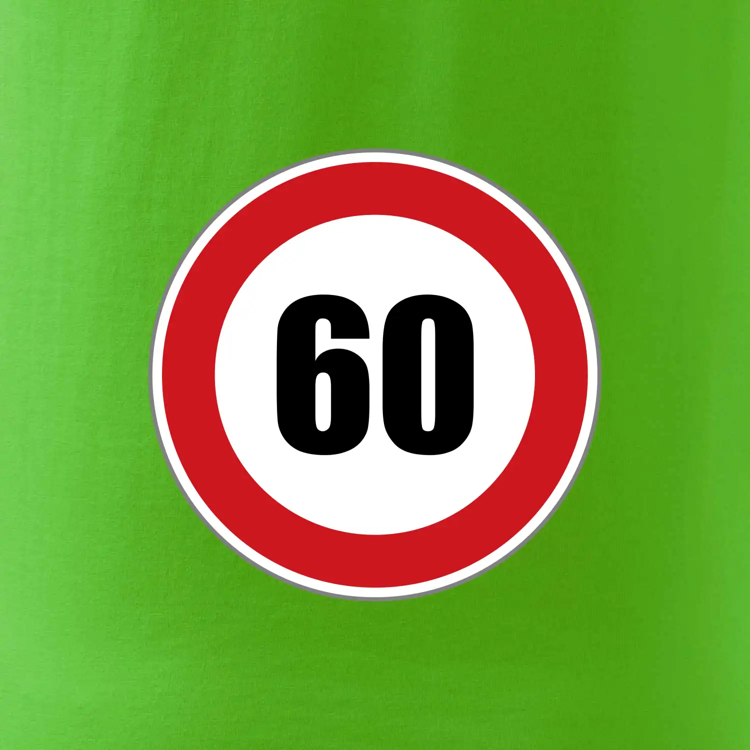 Dopravní značka - omezení rychlosti 60