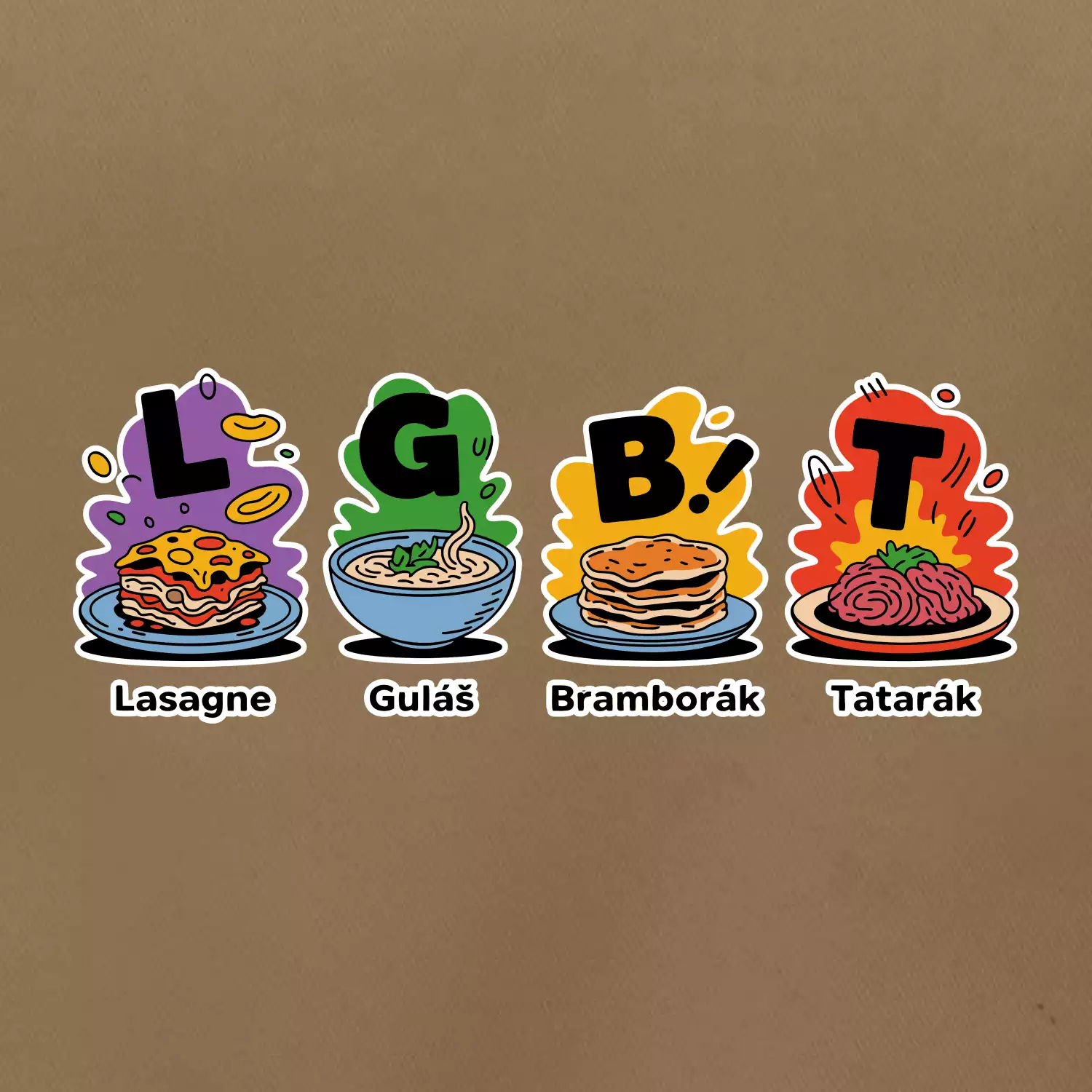 LGBT - Lasagne, Guláš, Bramborák, Tatarák