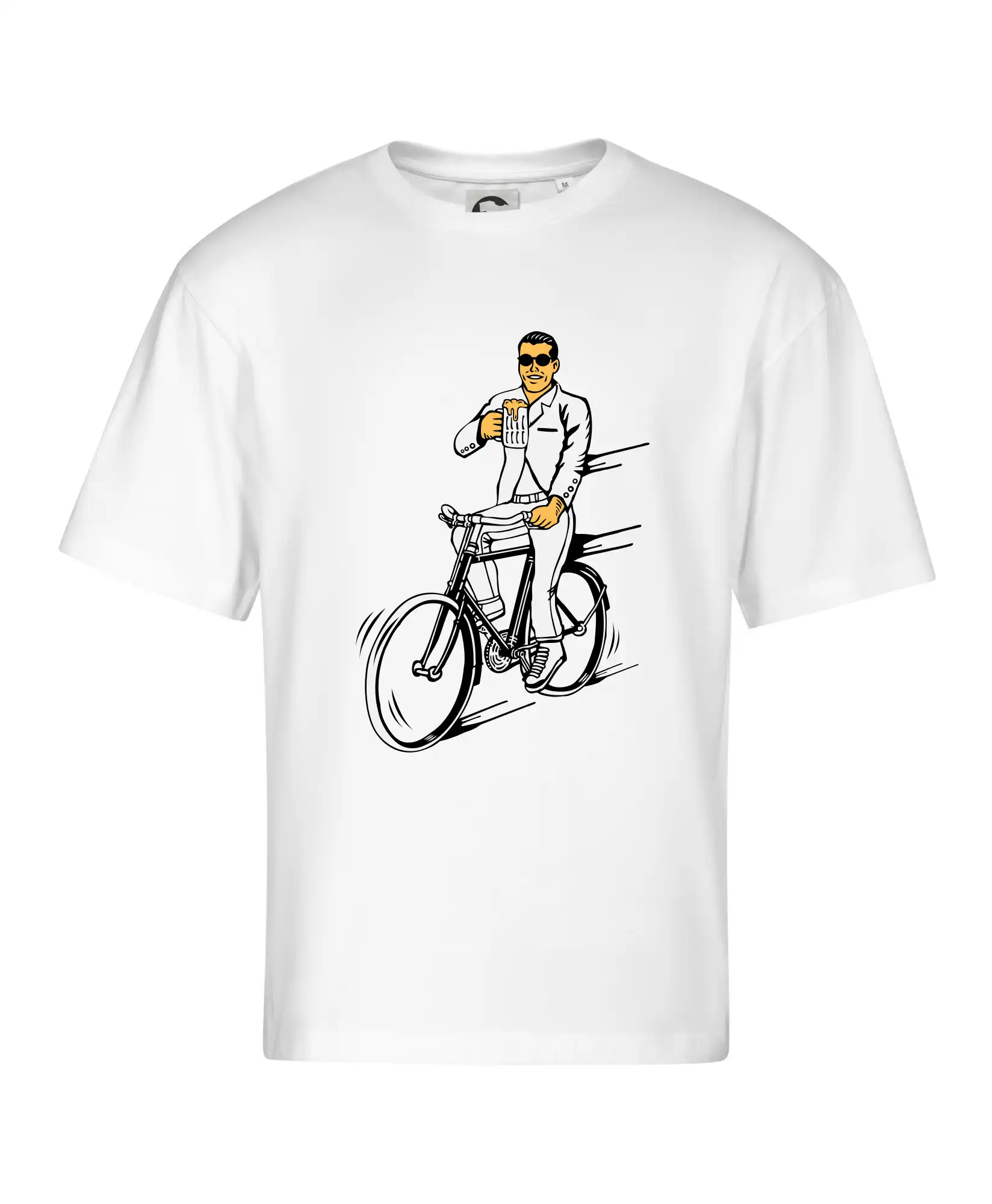 Gentleman na kole s pivem