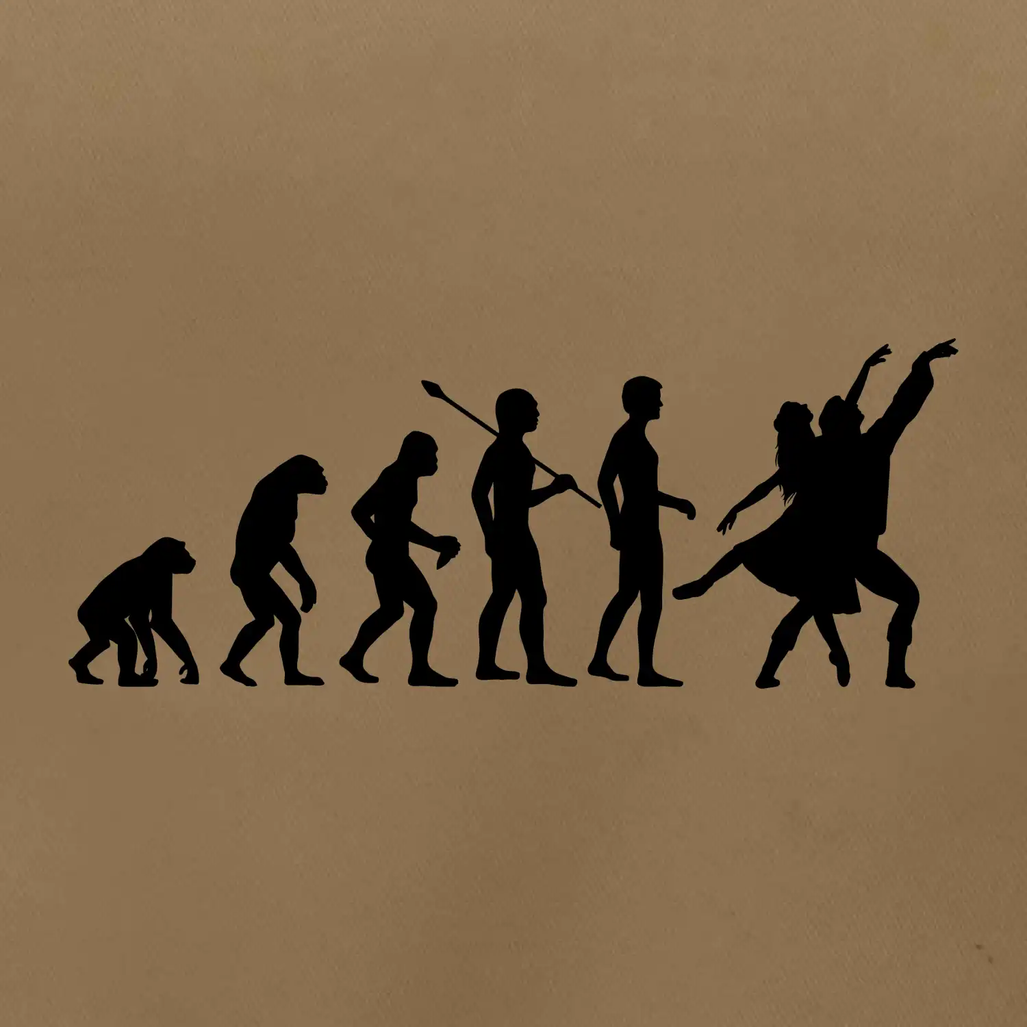 Evoluce tanec - tančící dvojice