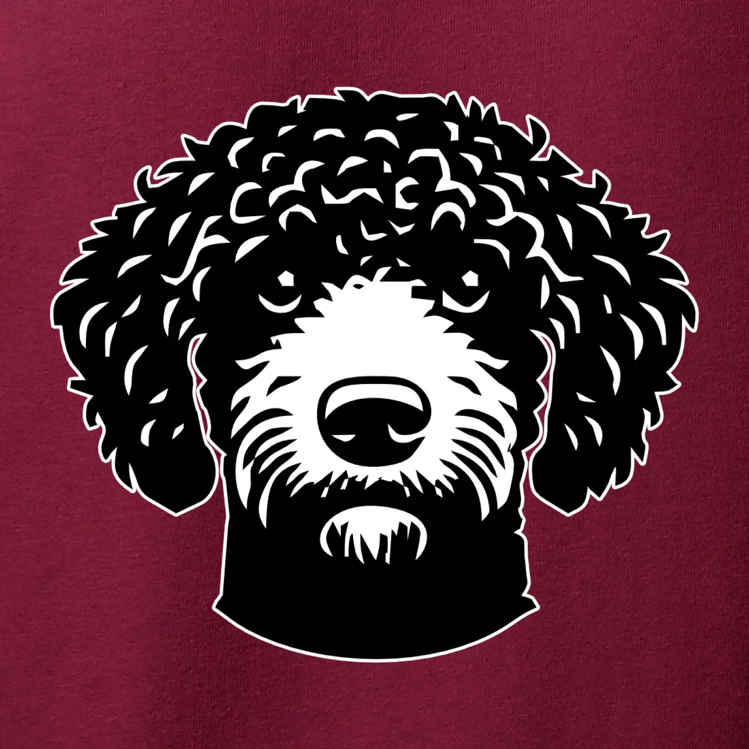 Lagotto romagnolo hlava na prsu