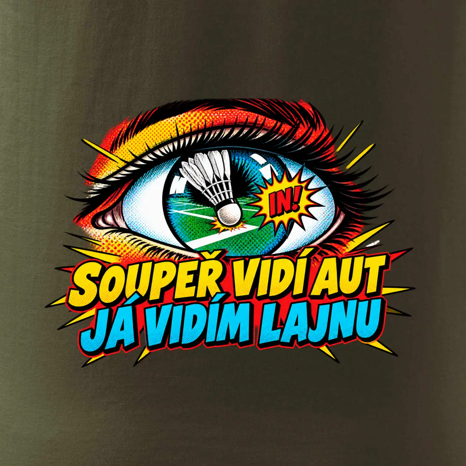 Badminton soupeř vidí aut já lajnu