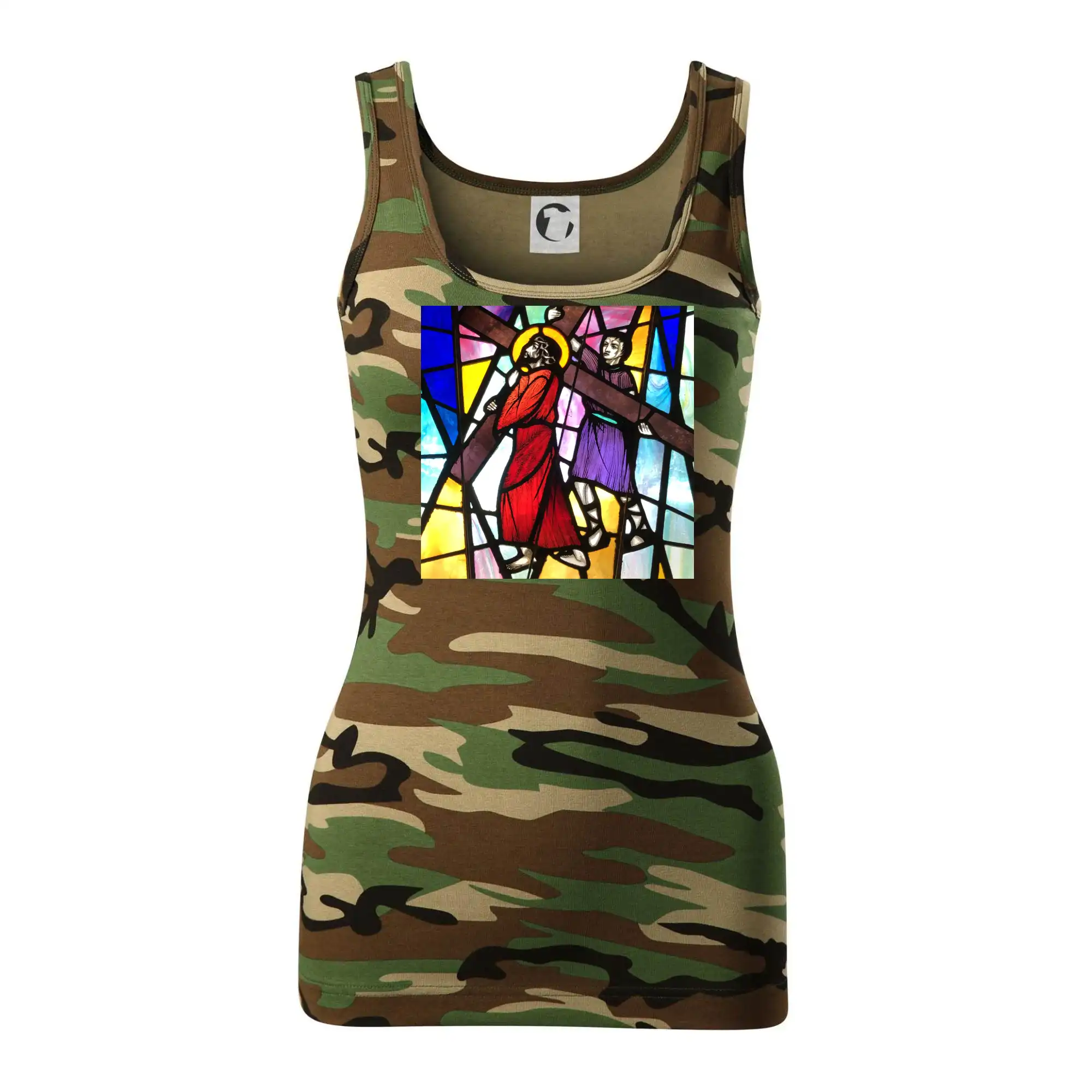 Vitráž - Ježíš a kříž