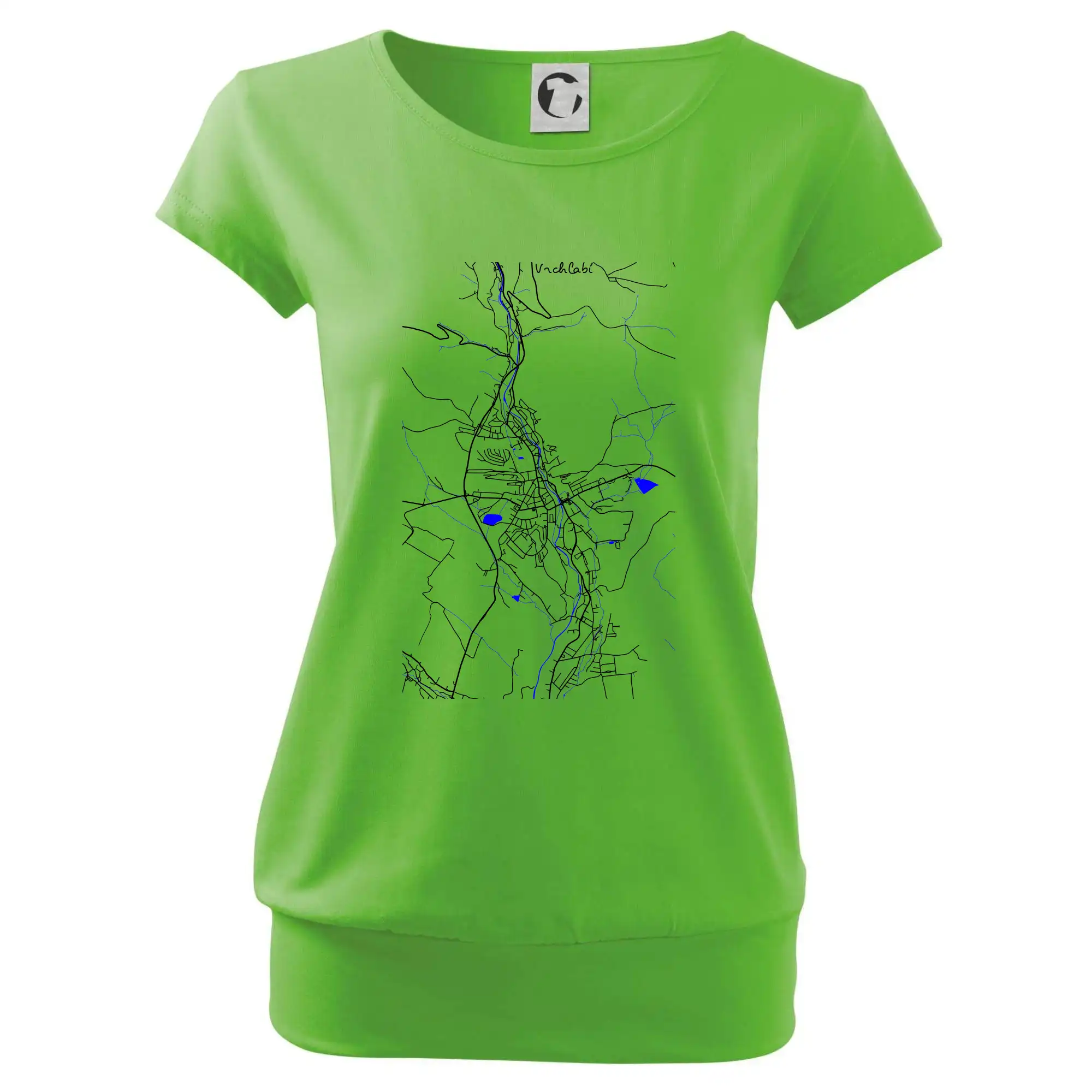 Vrchlabí - Mapa s vodními toky