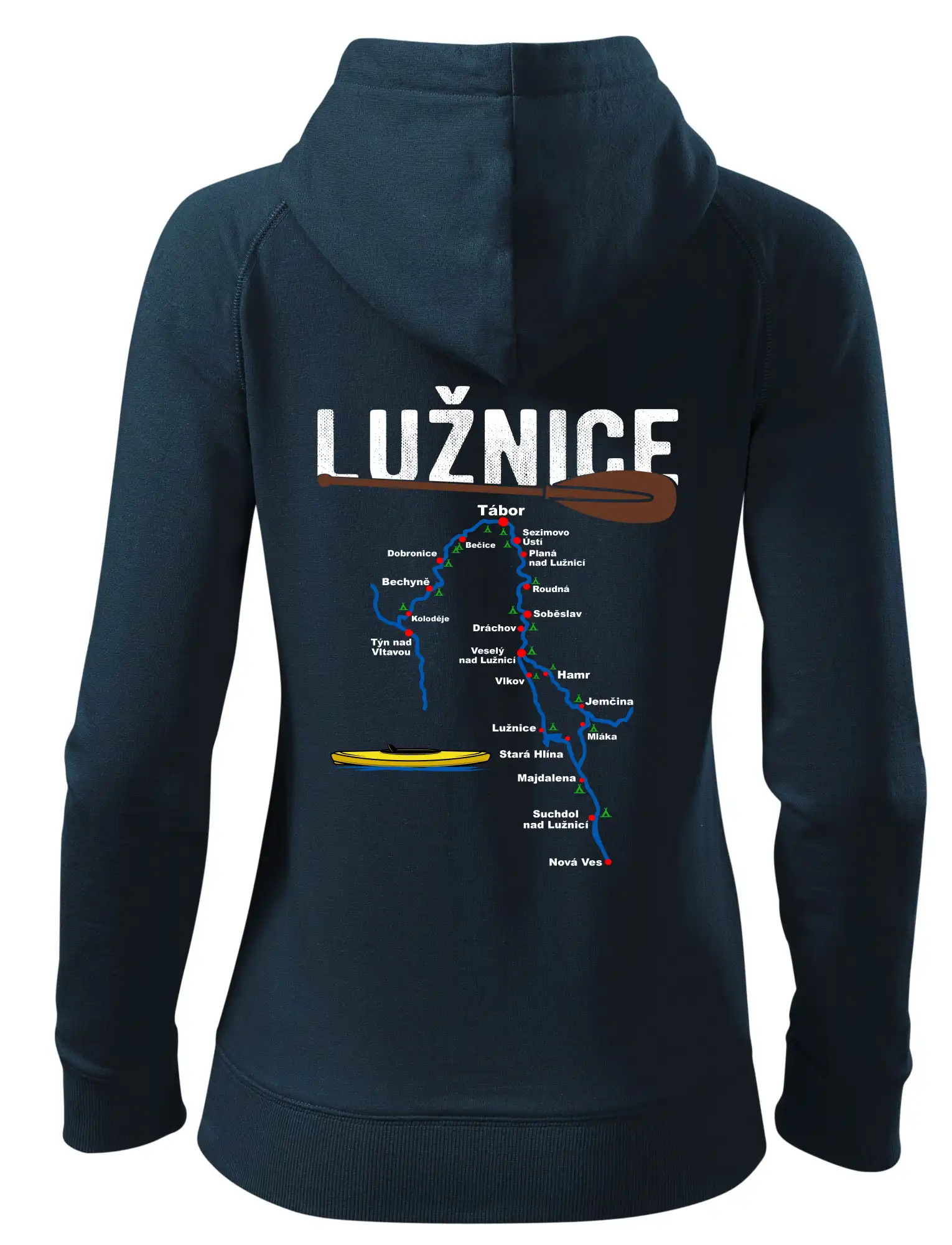 Mapa řeky Lužnice
