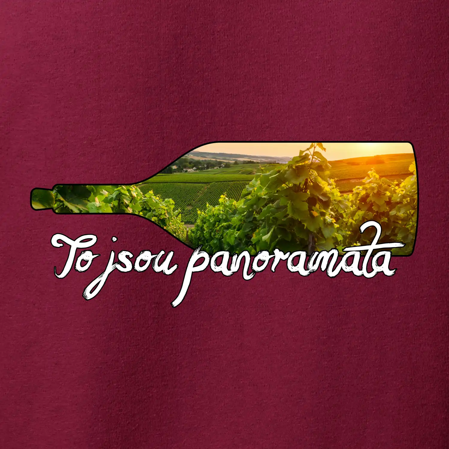 To jsou panoramata vinice