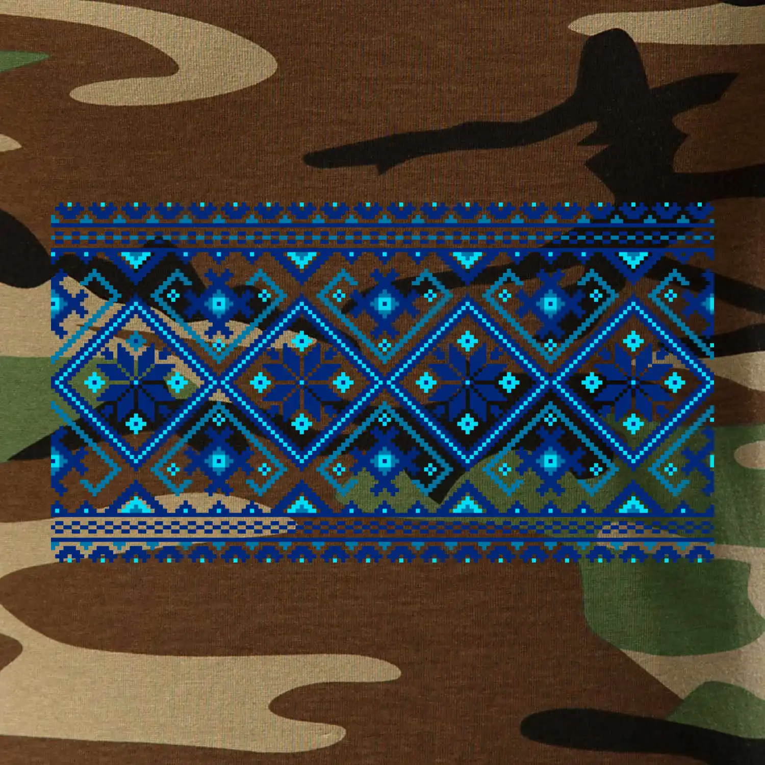 Ukrajinský vzor - modrý