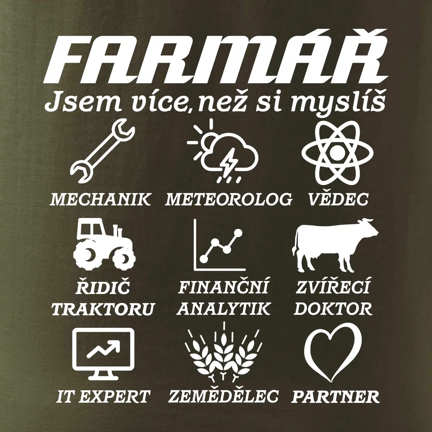 Symboly farmář - Traktorista a partner