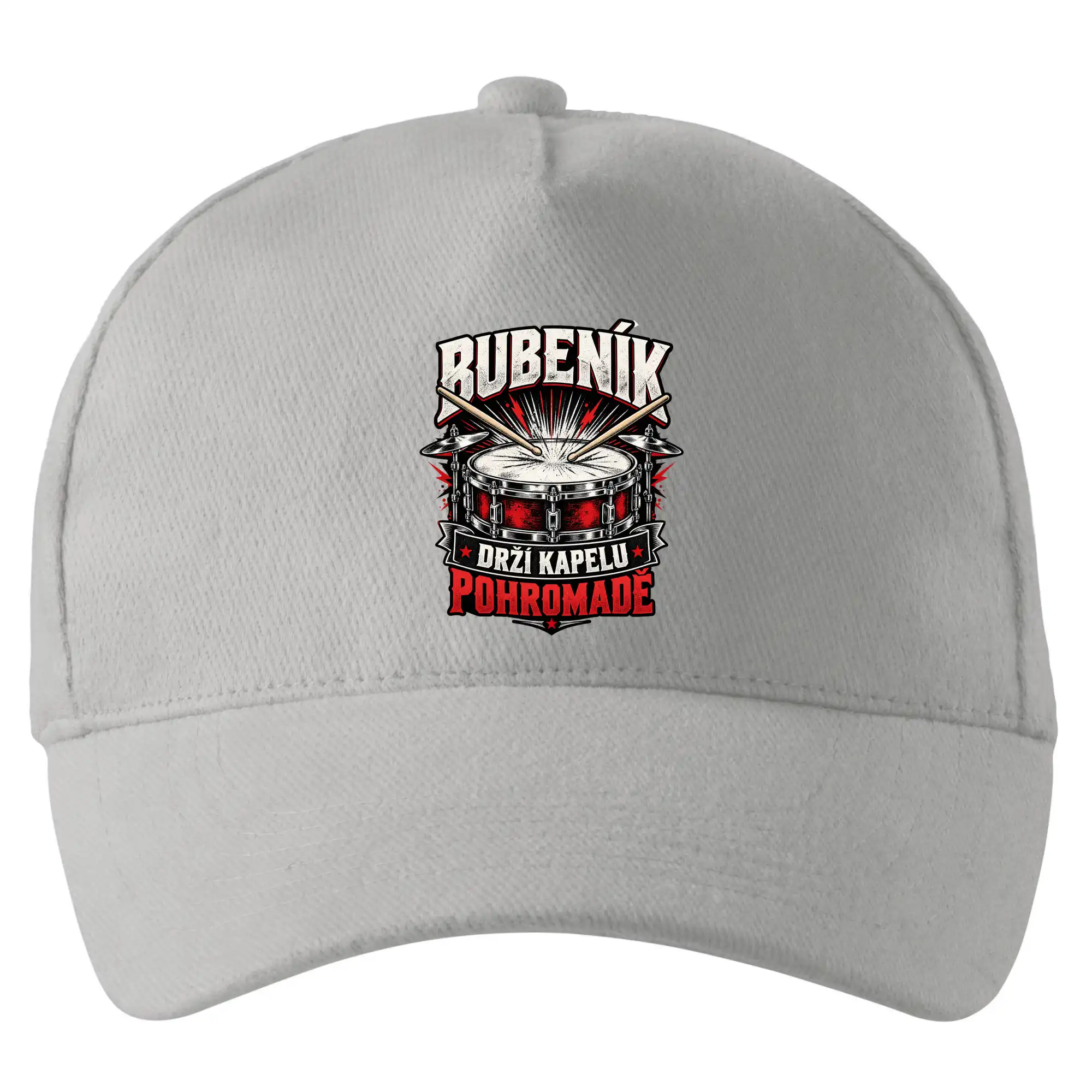Bubeník drží kapelu pohromadě - červený rockový buben