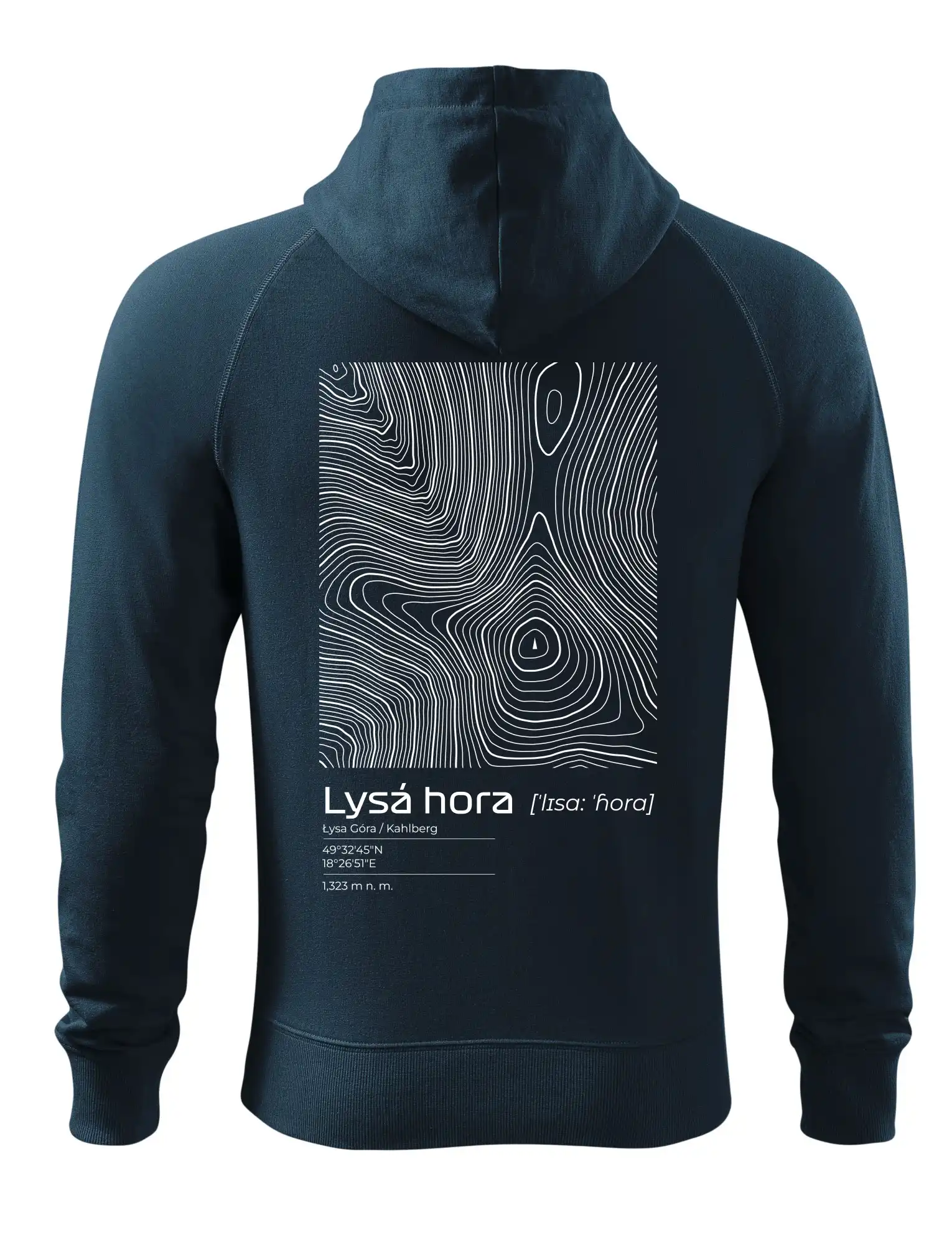 Lysá hora - vrstevnice v obdélníku