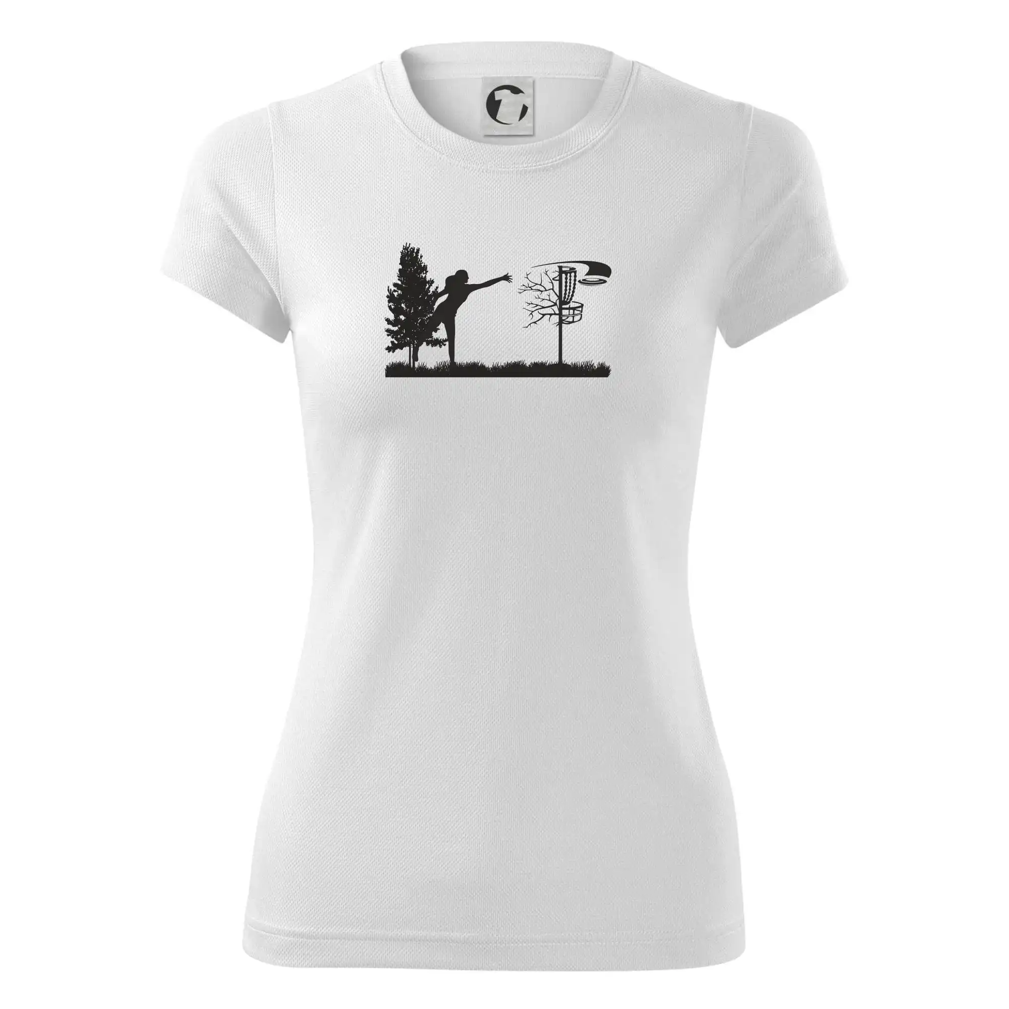 Disc golf - žena černý obrázek