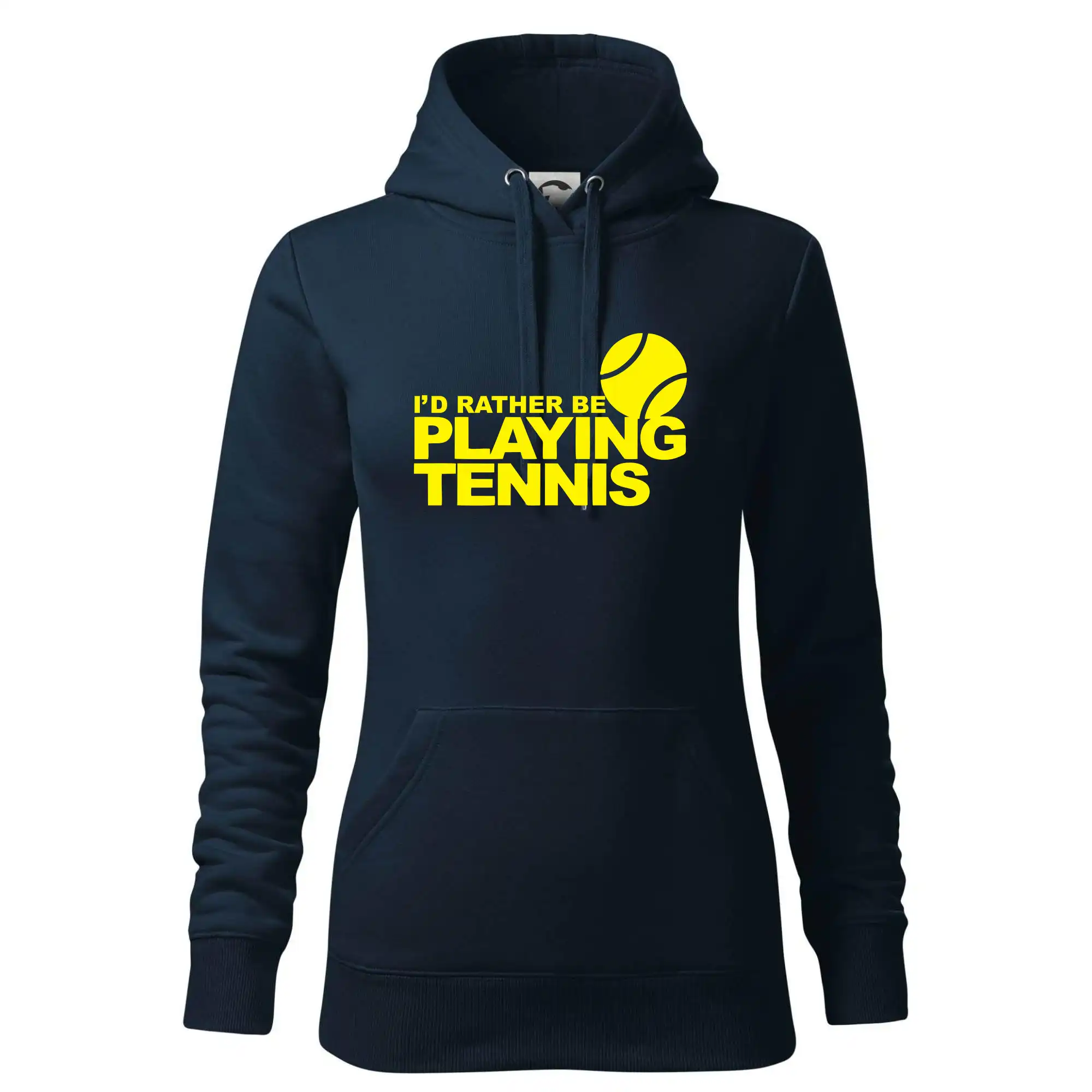 Playing tennis