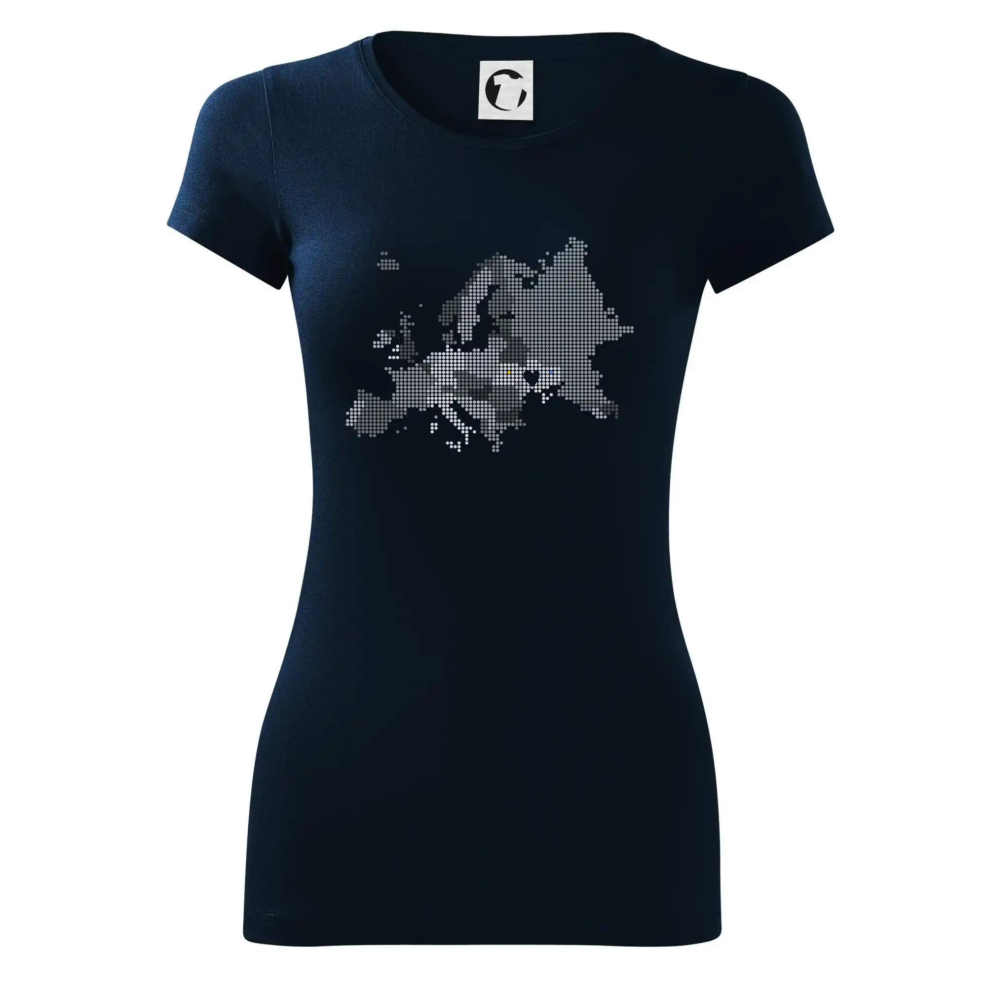 Mapa Evropy - srdce v Ukrajině