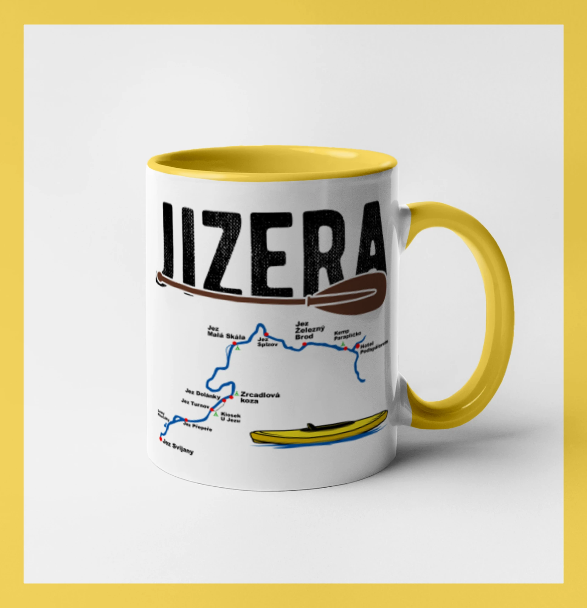Mapa řeky Jizery