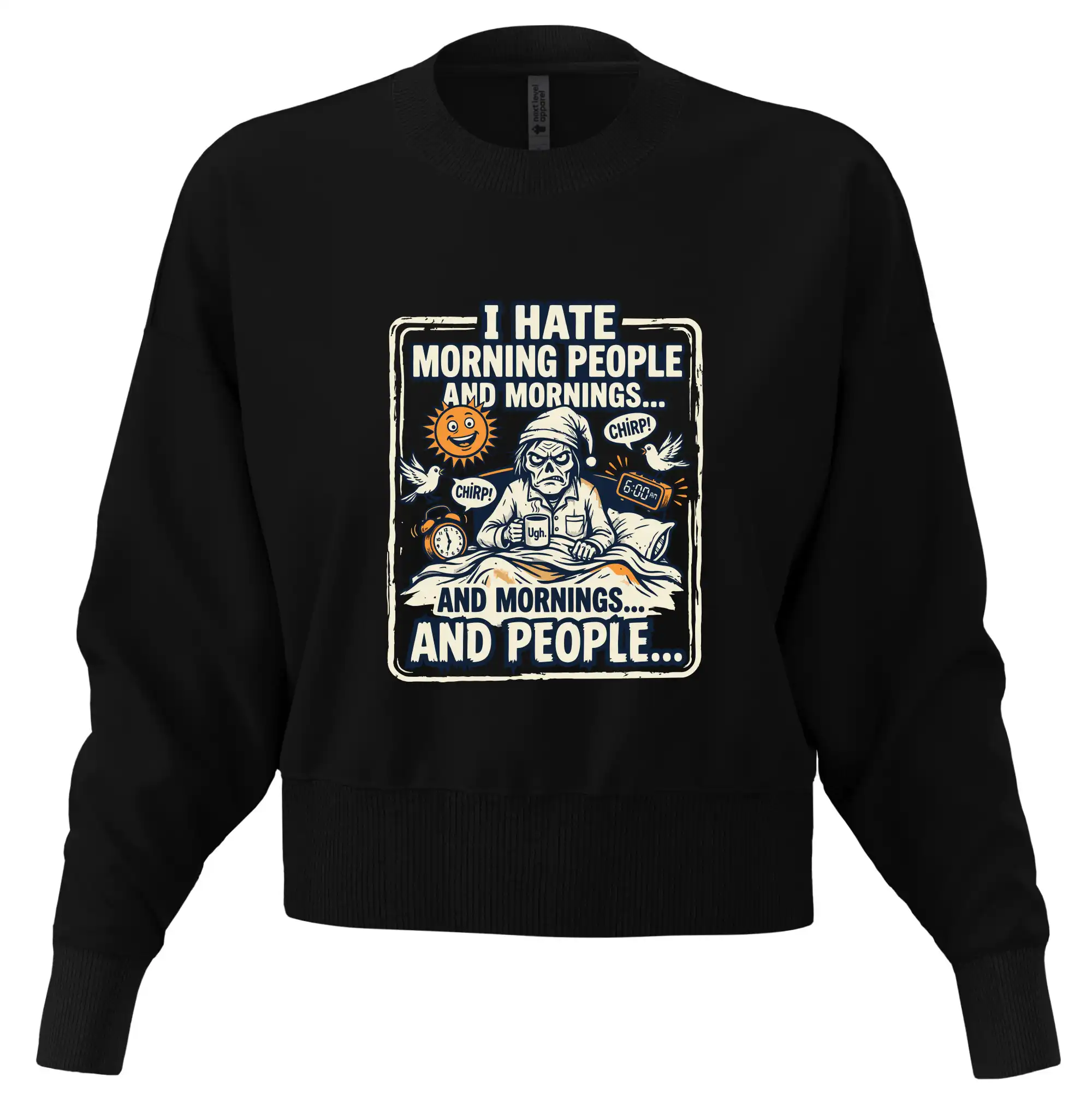 i hate morning people and mornings.... and people... - barevný obrázek