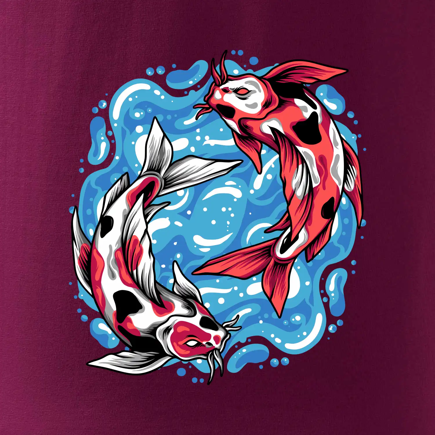 Yin & Yang Koi kapr - červený