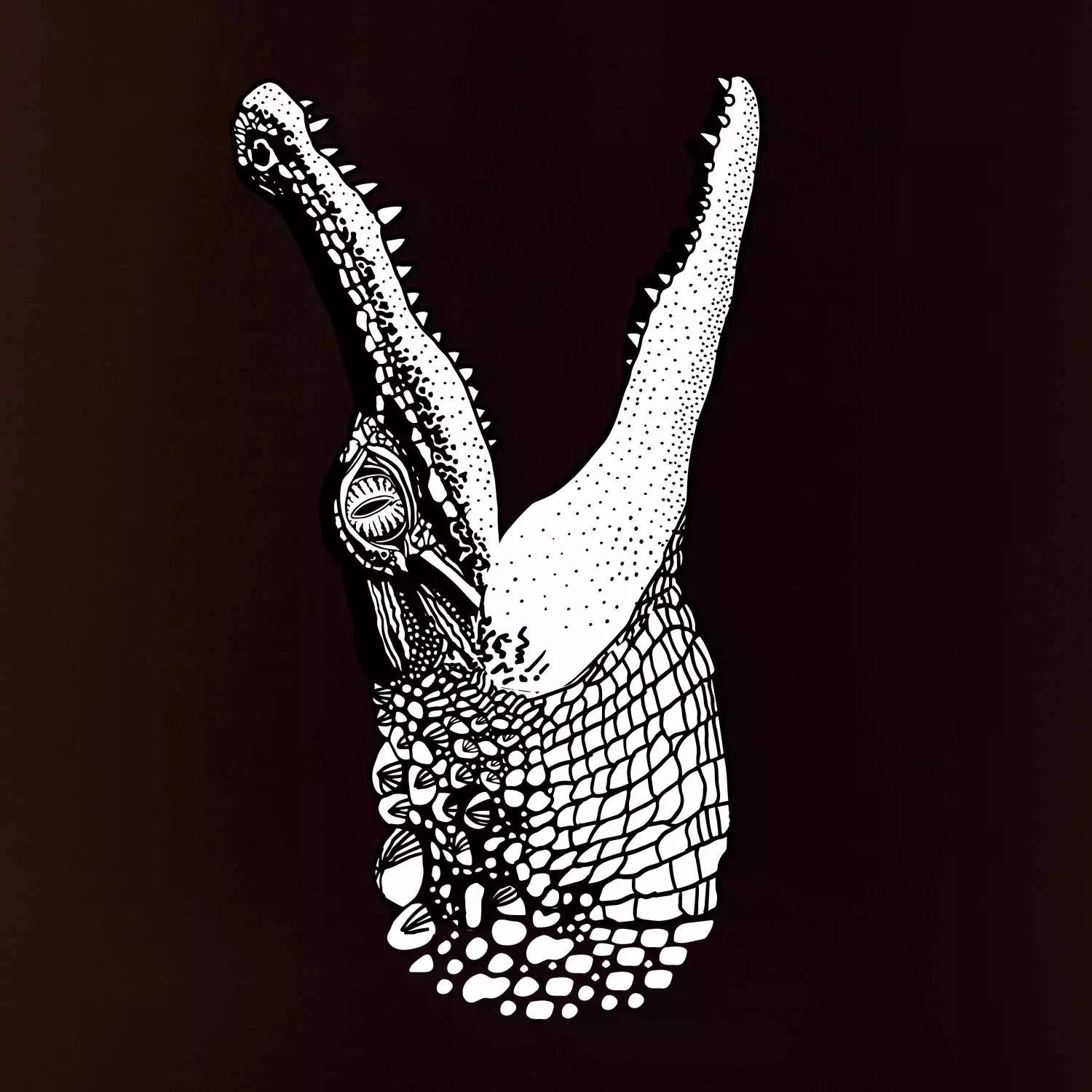 Krokodýl kreslený (Pecka design)