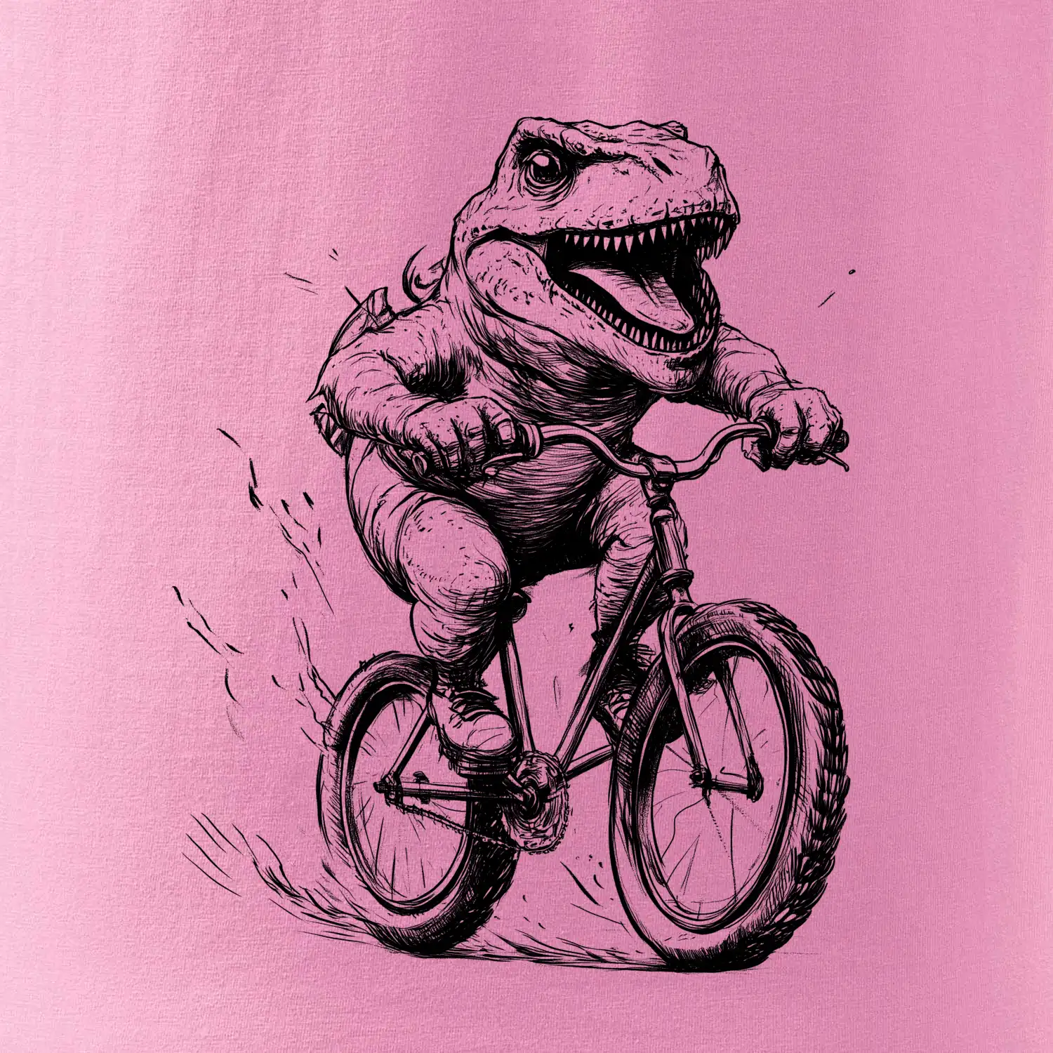 Naštvaný Dinosaurus na kole