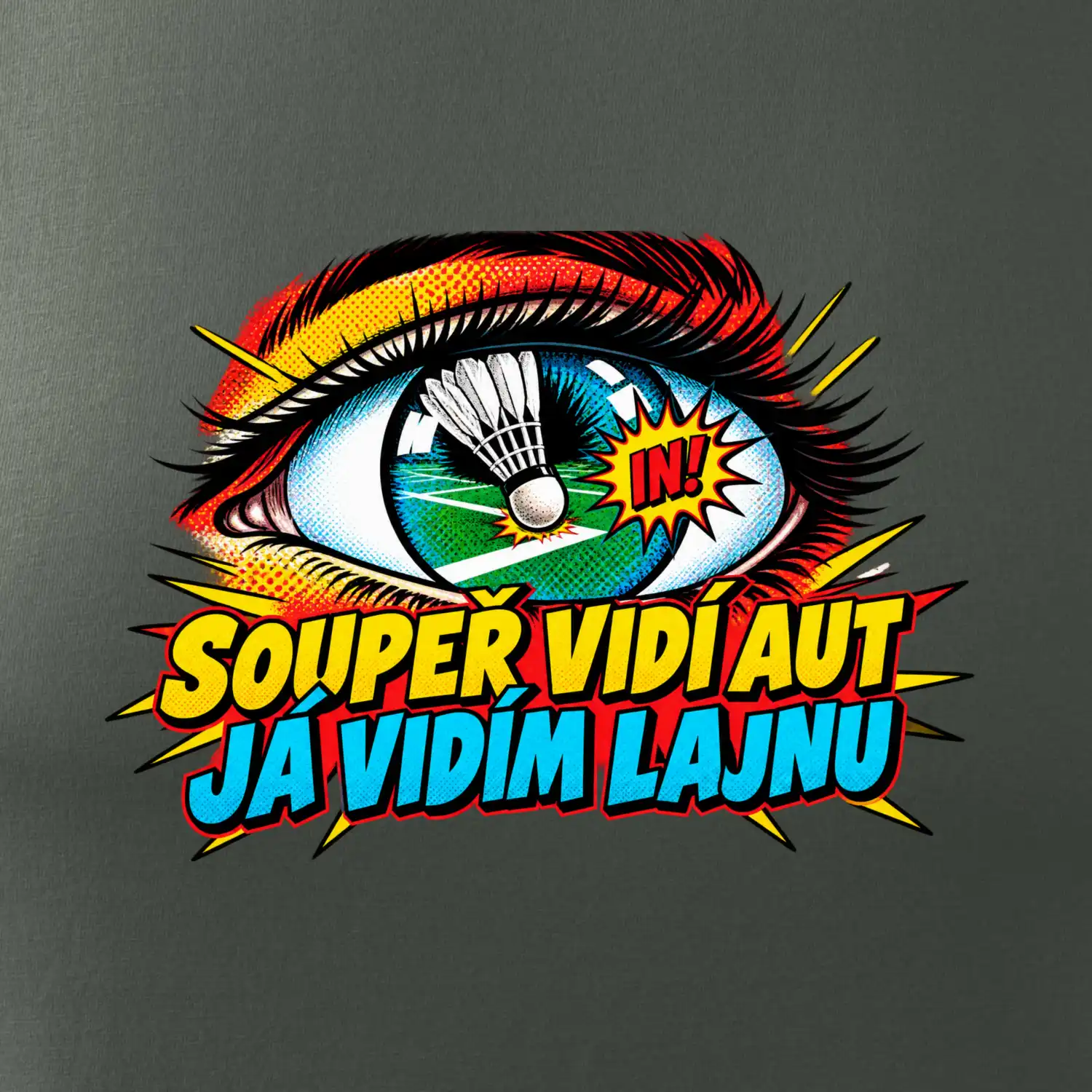 Badminton soupeř vidí aut já lajnu