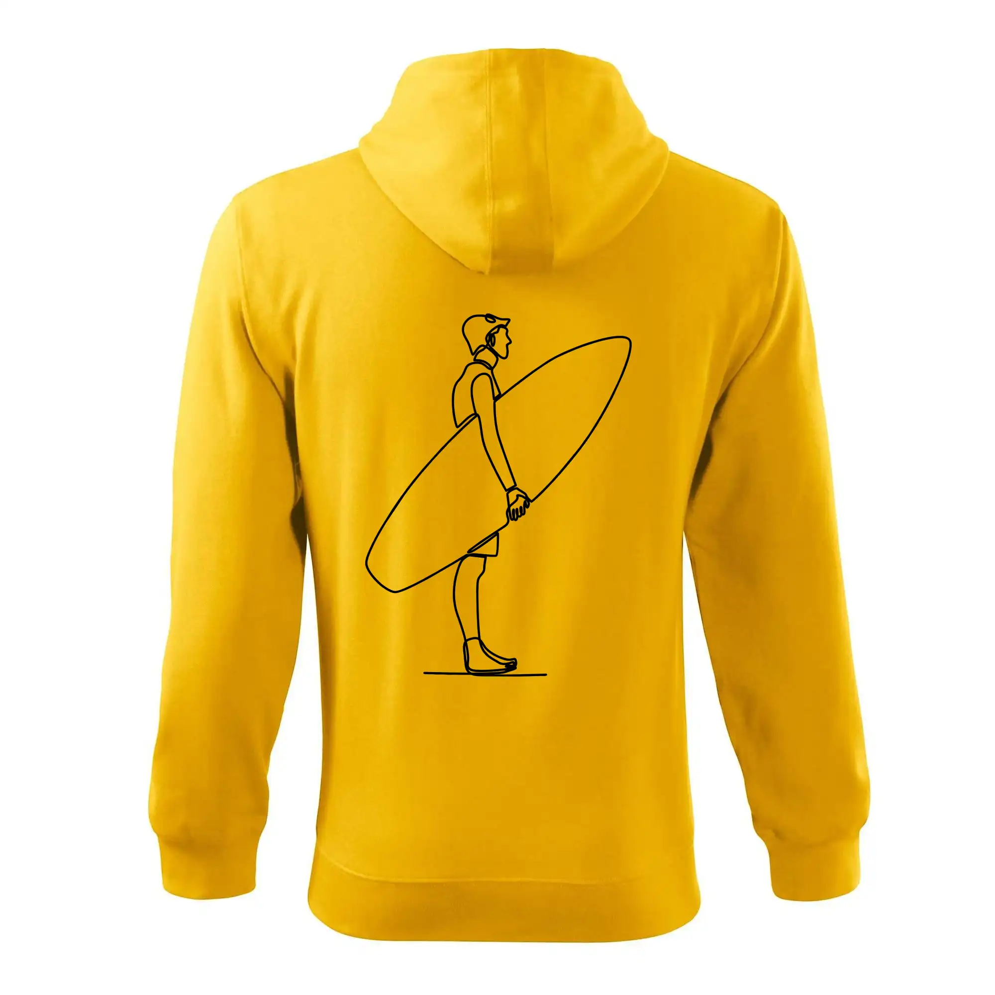 Surfař stojící jedním tahem