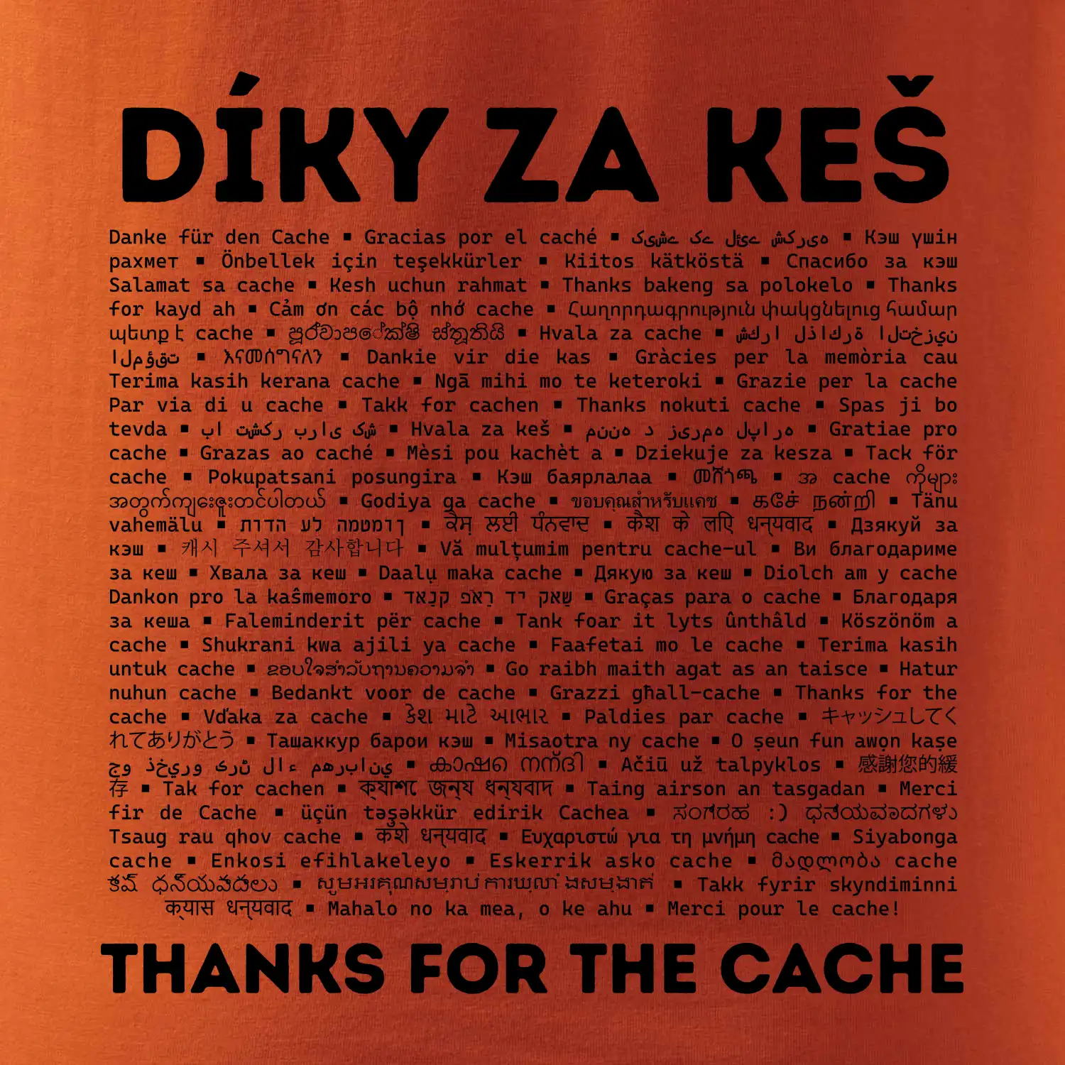Díky za keš (v různých jazycích)