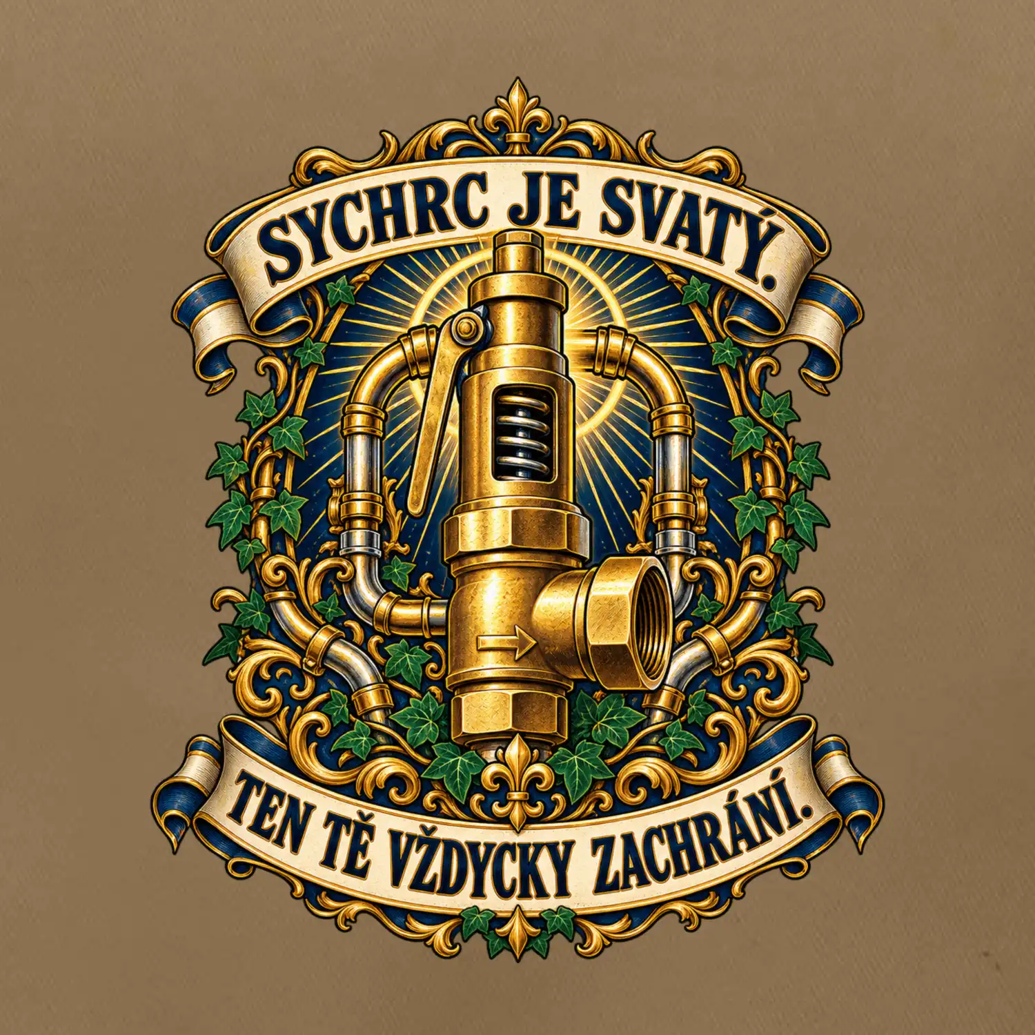 Posvátný mosazný pojistný ventil sychrc