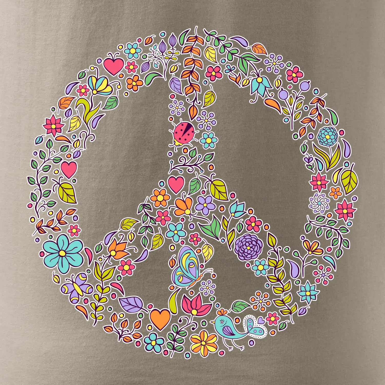 Peace symbol lístečky