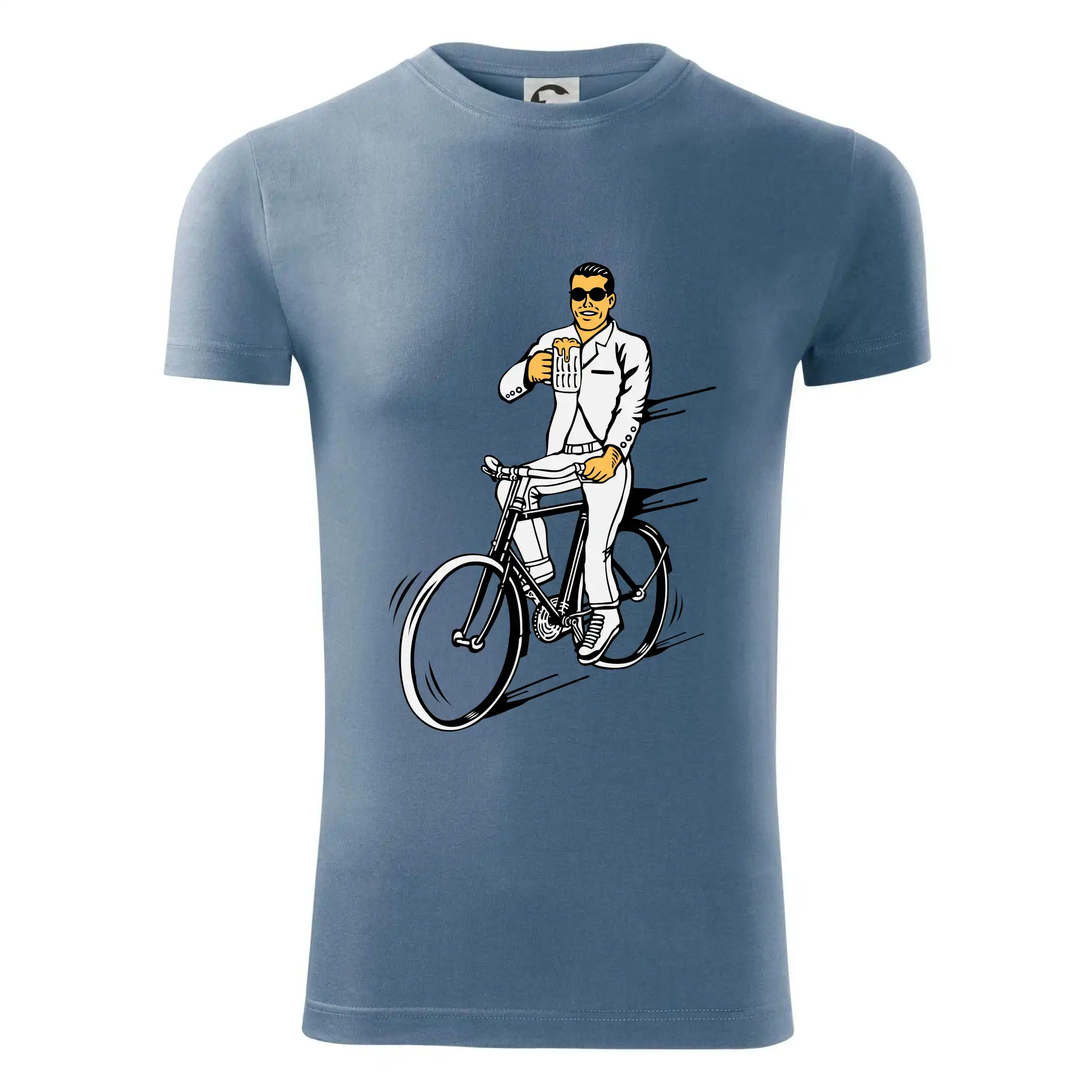 Gentleman na kole s pivem