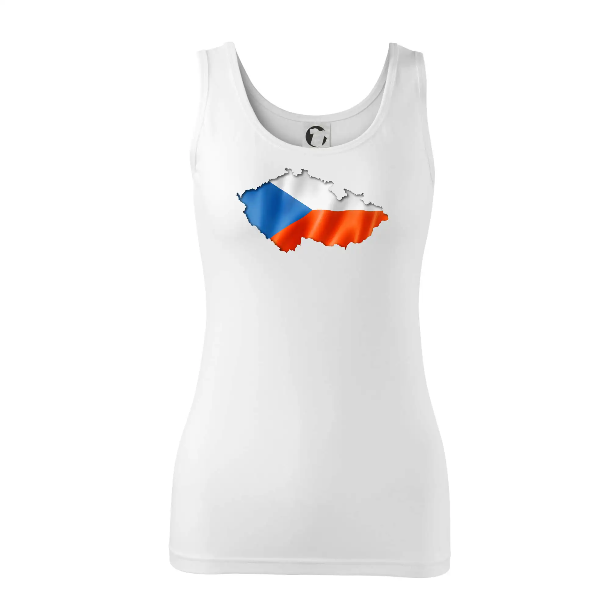 Česká vlajka v obrysu republiky