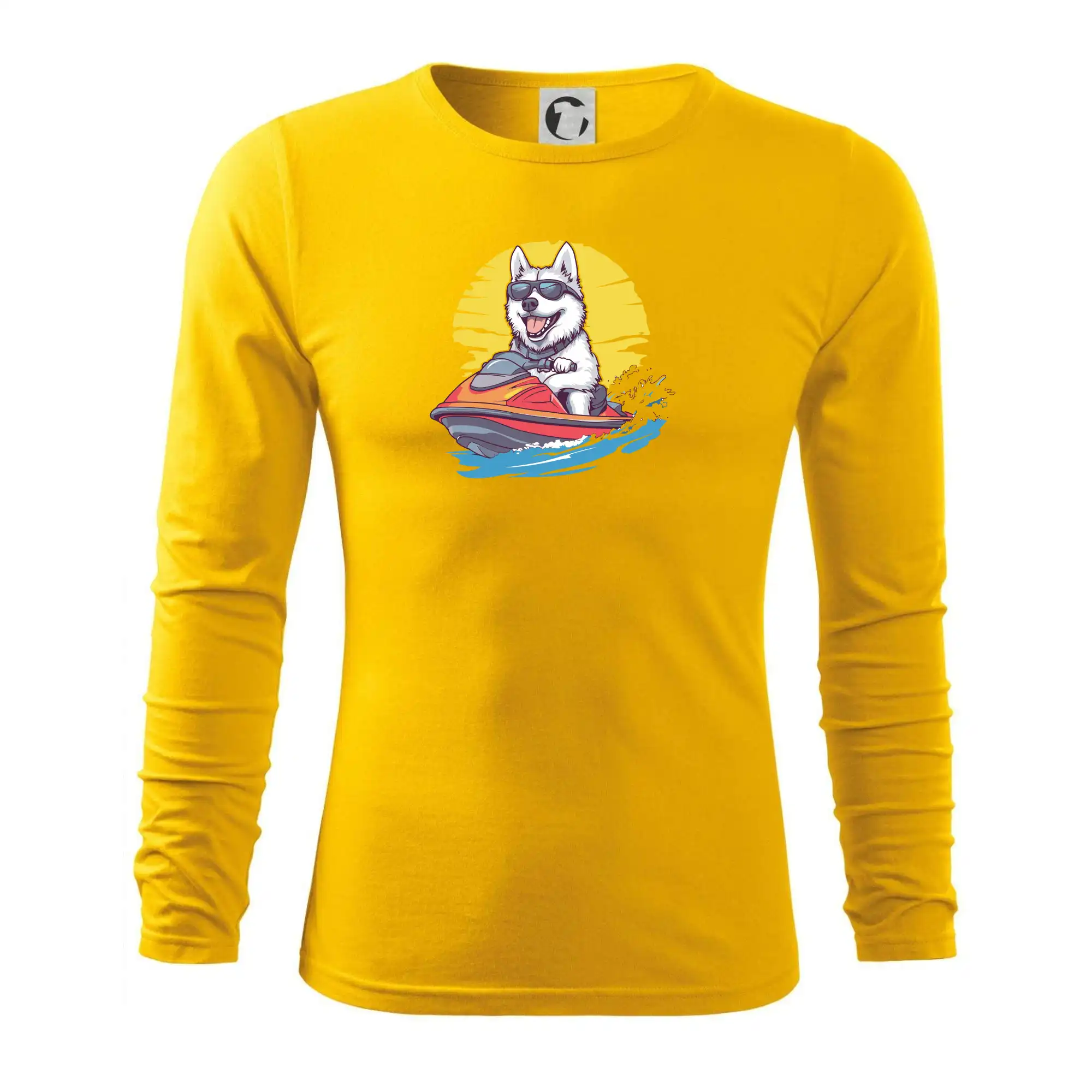 Husky na vodním skútru