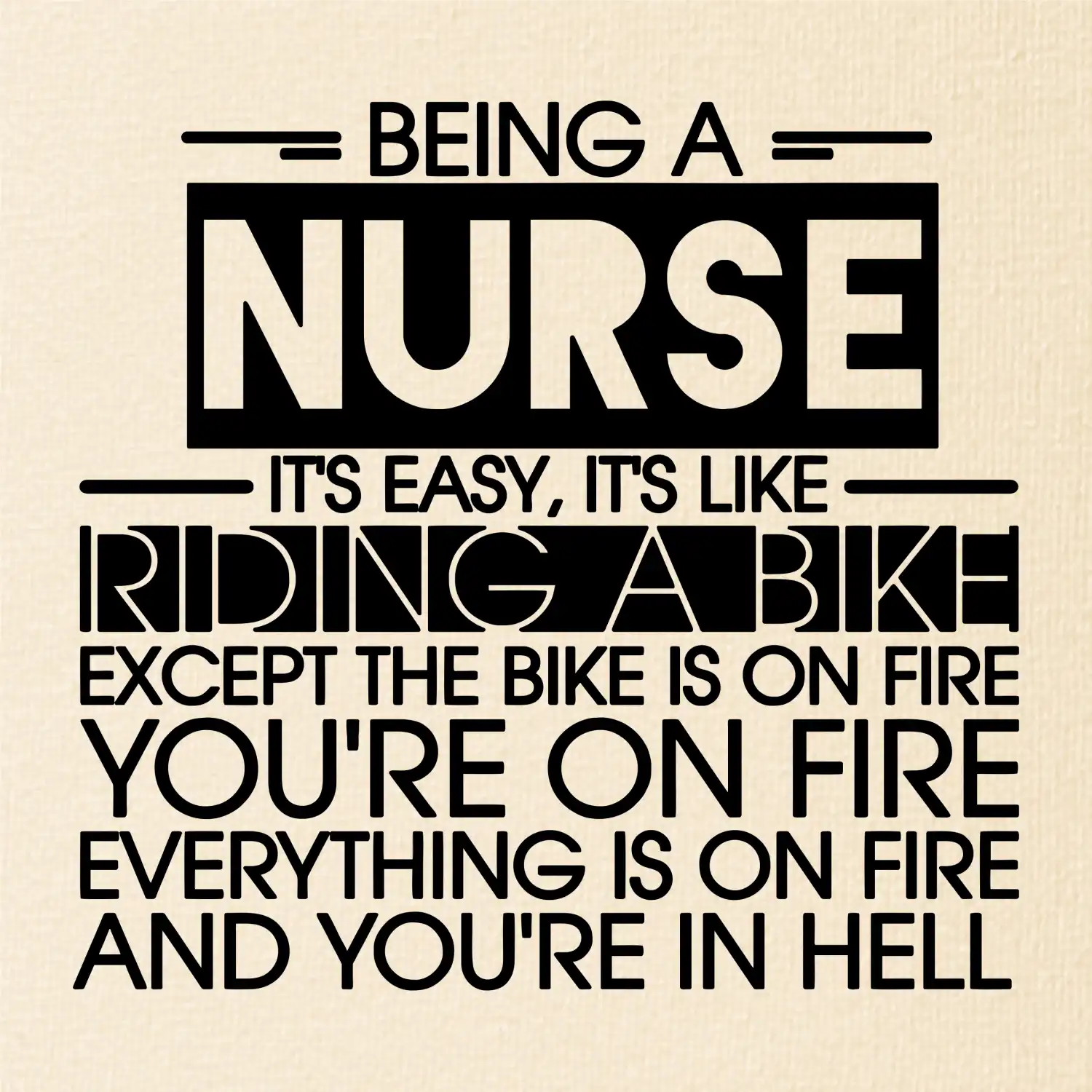 Being a nurse - bike
