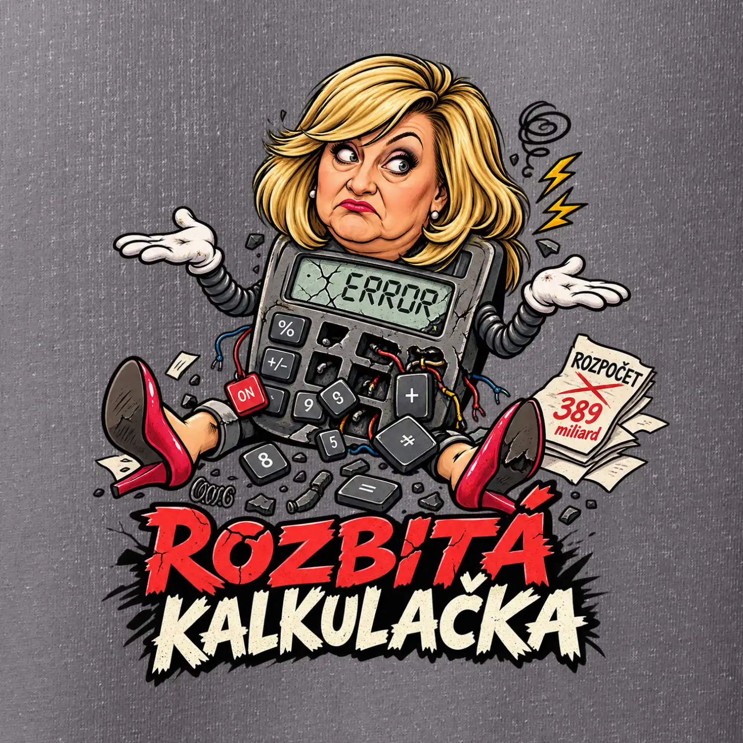 Alenka - rozbitá kalkulačka