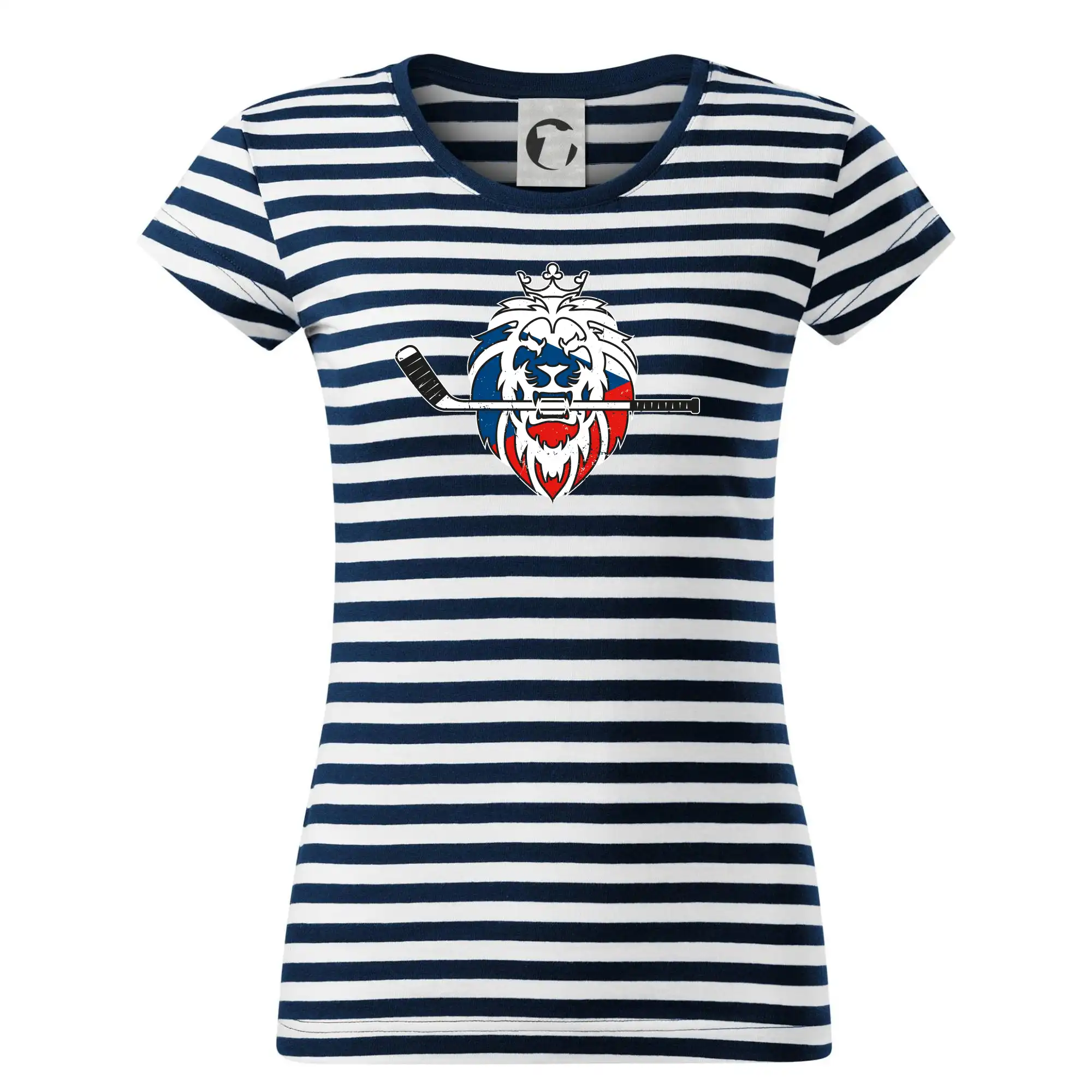 Lev s hokejkou v tlamě - Česká vlajka