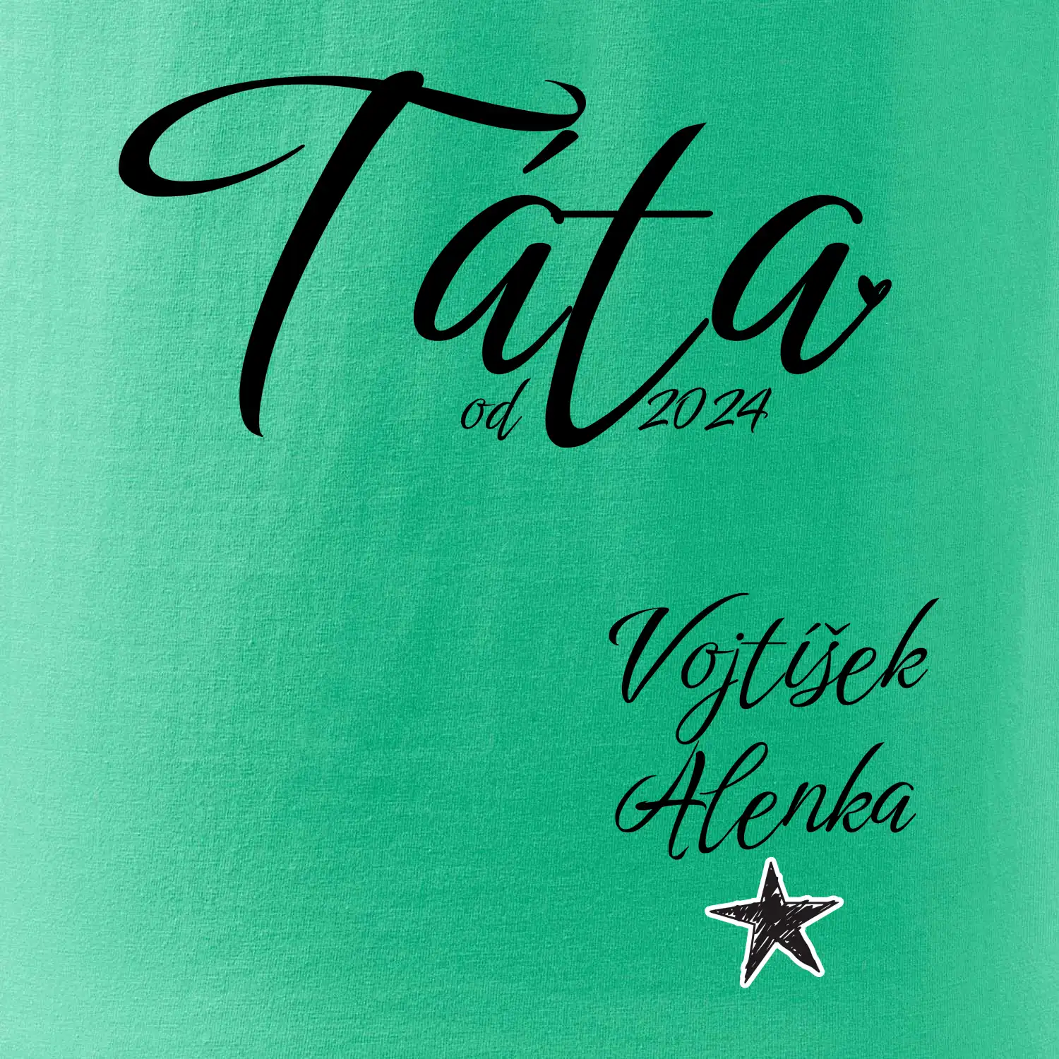 Táta od roku + jména dětí dole vlevo