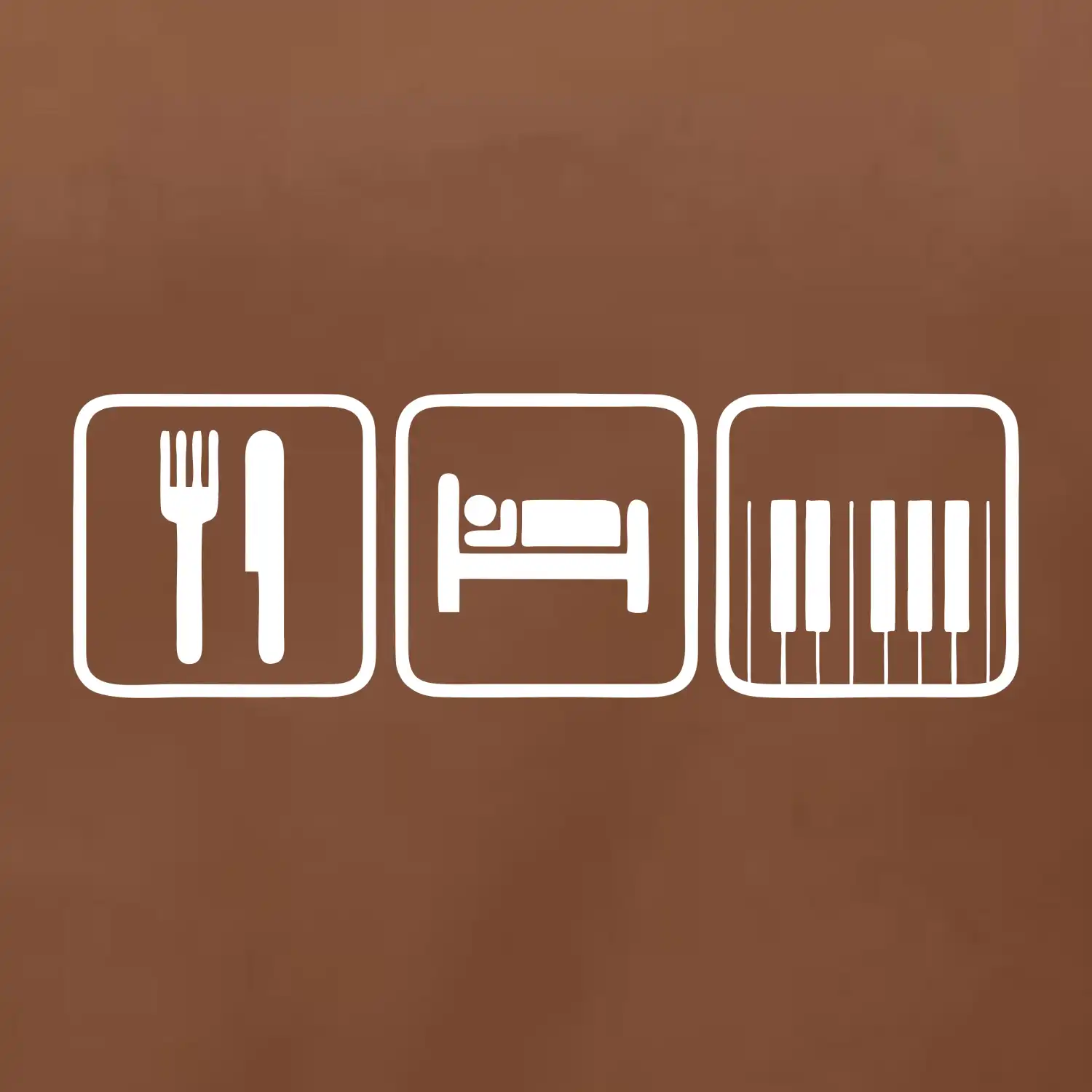 Eat sleep piano v řadě