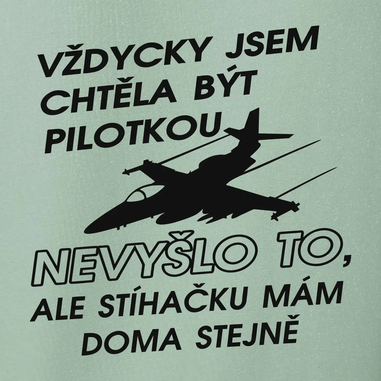 Chtěla jsem být pilotkou stíhačku mám doma