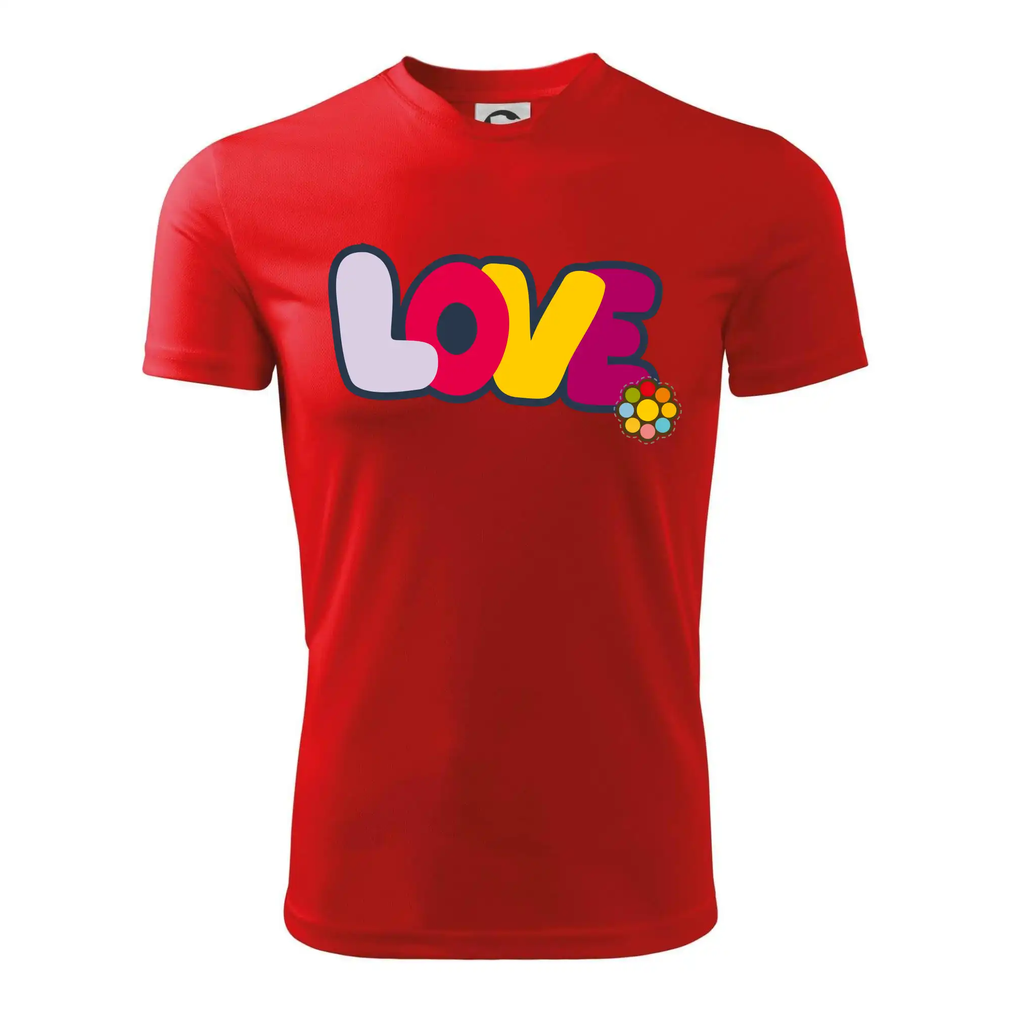 Love nápis s květinou