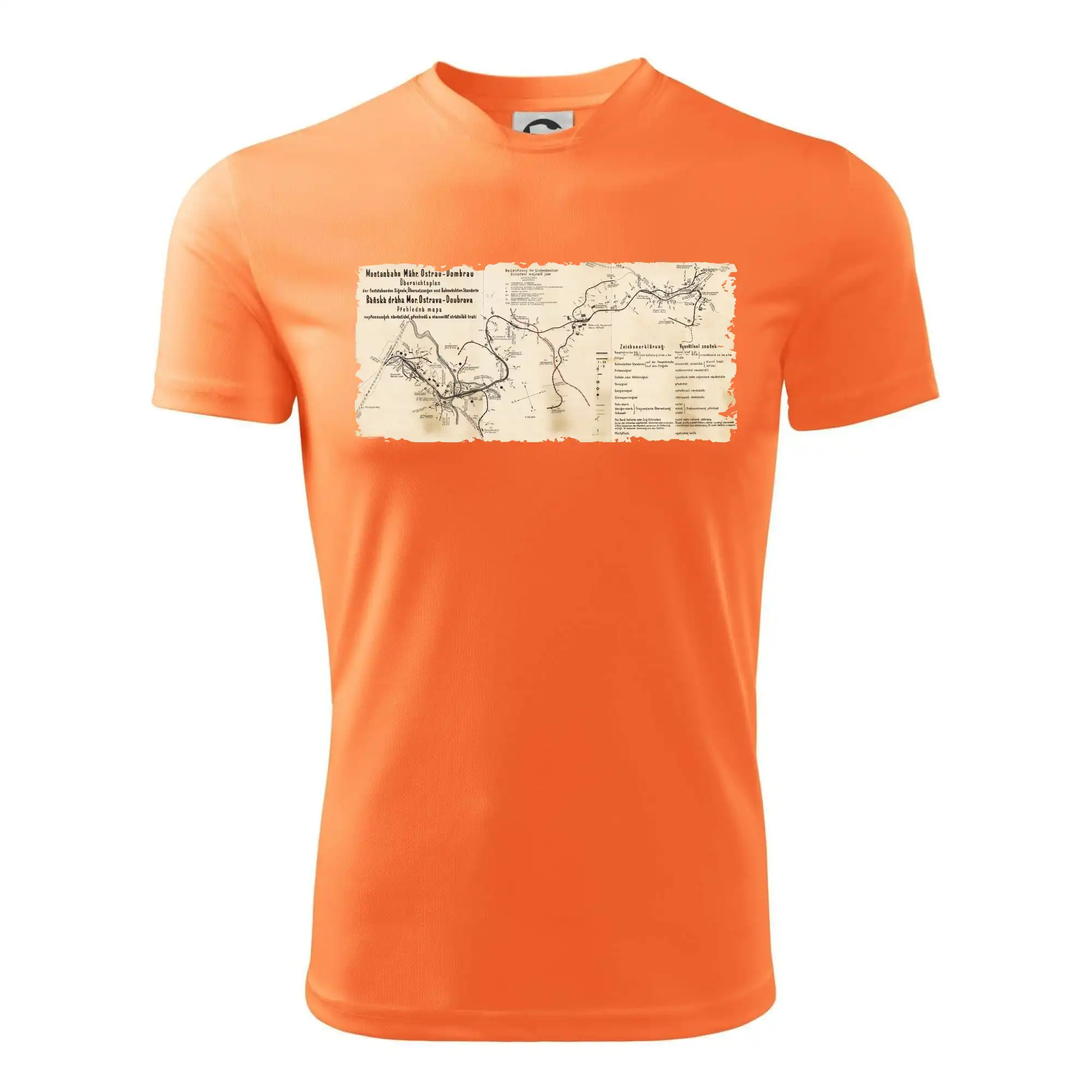 Mapa Báňské dráhy z Moravské Ostravy do Doubravy