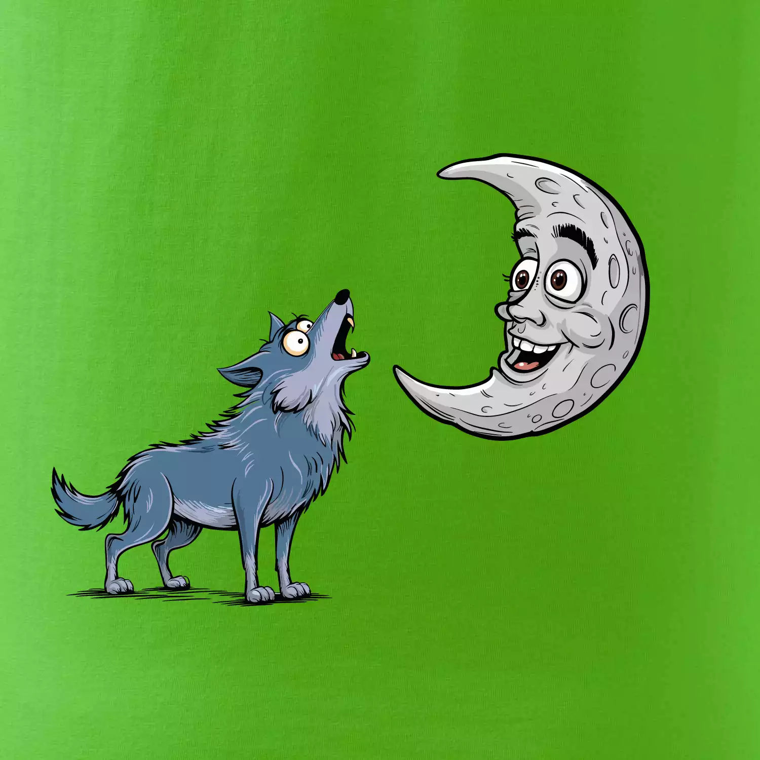 Parové triko - Vlk a měsíc